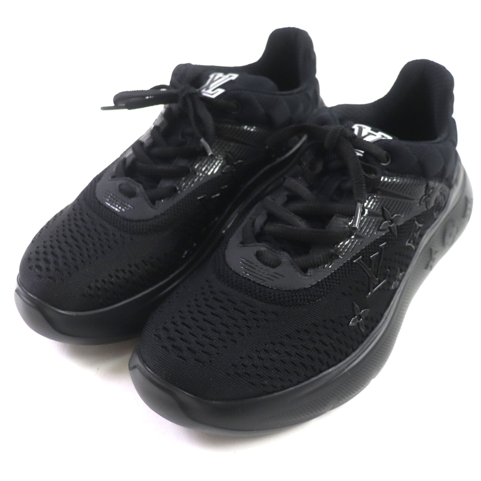 LOUIS VUITTON sneakers Nylon black Monogram Damier Show Up Line mens 6