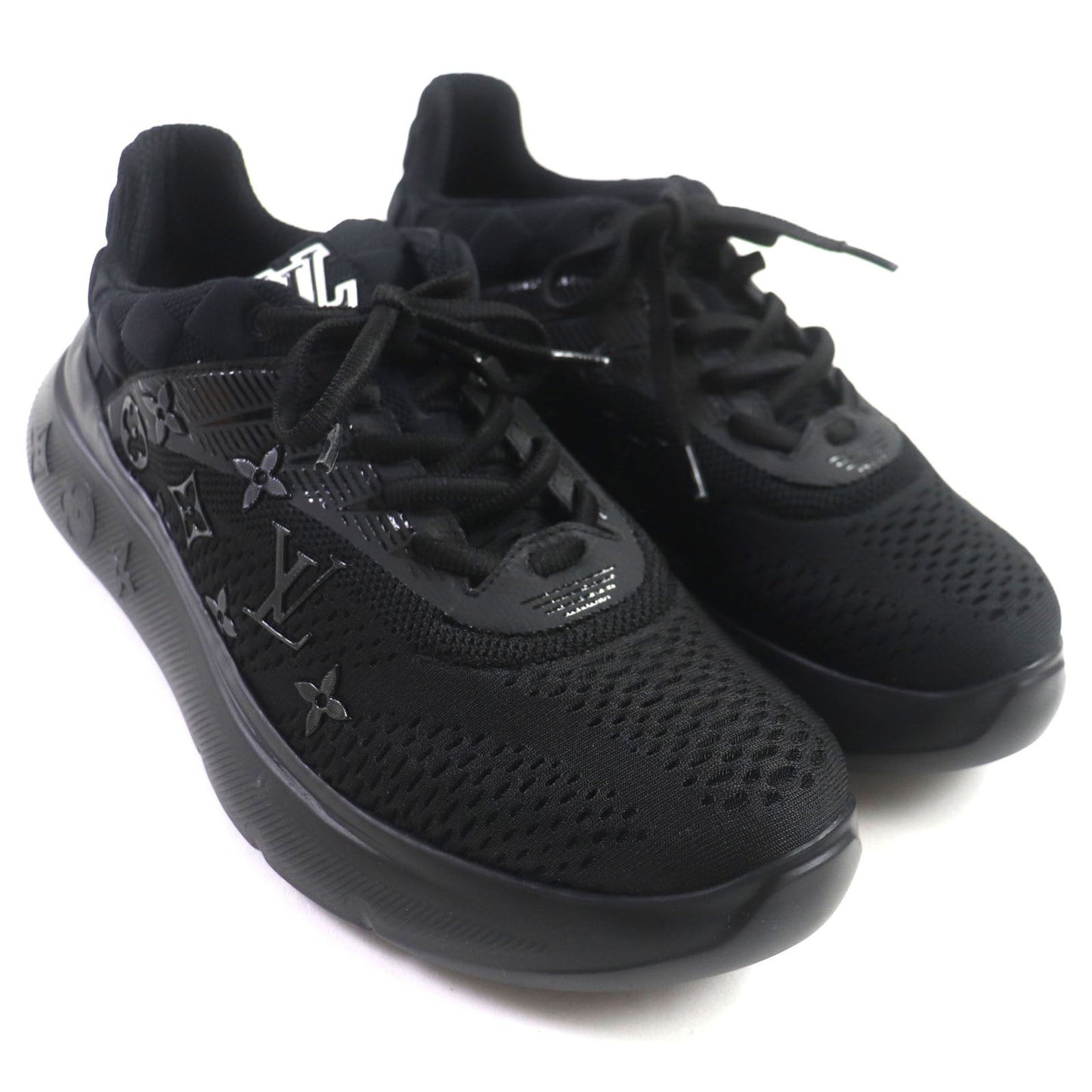 LOUIS VUITTON sneakers Nylon black Monogram Damier Show Up Line mens 6