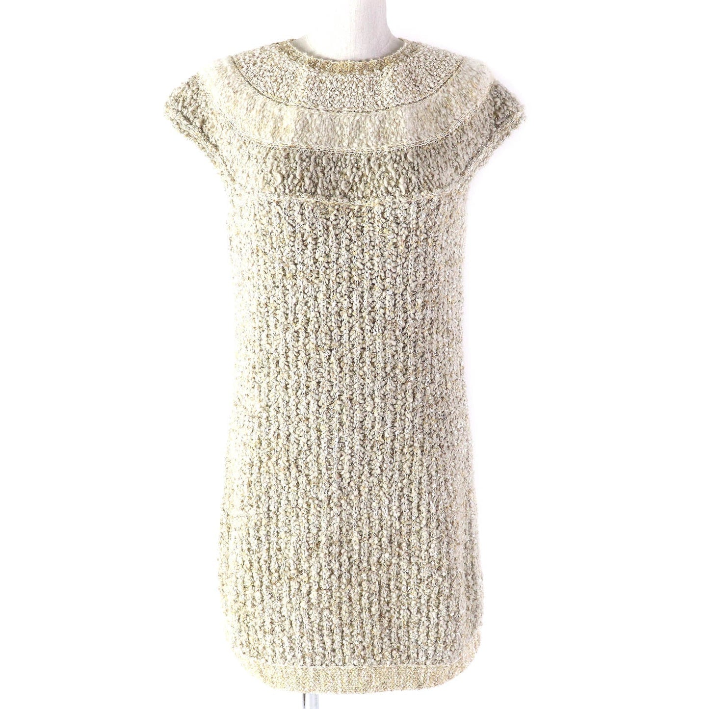 CHANEL one piece P61623K47214 Main: 60% wool, 13% nylon, 12% polyester, 7% cotton, 3% silk, 3% polyester metal, 2% paper Beige type Women 34