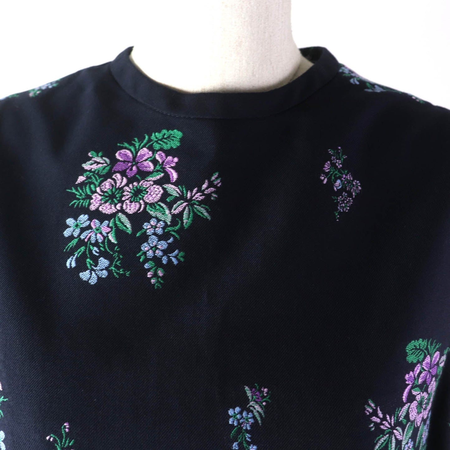 GUCCI one piece 523247 Outer: 60% cotton, Outer: 40% wool, Part: 100% polyester, Lining: , Lining: 71% acetate 29% silk Dark navy Women 40