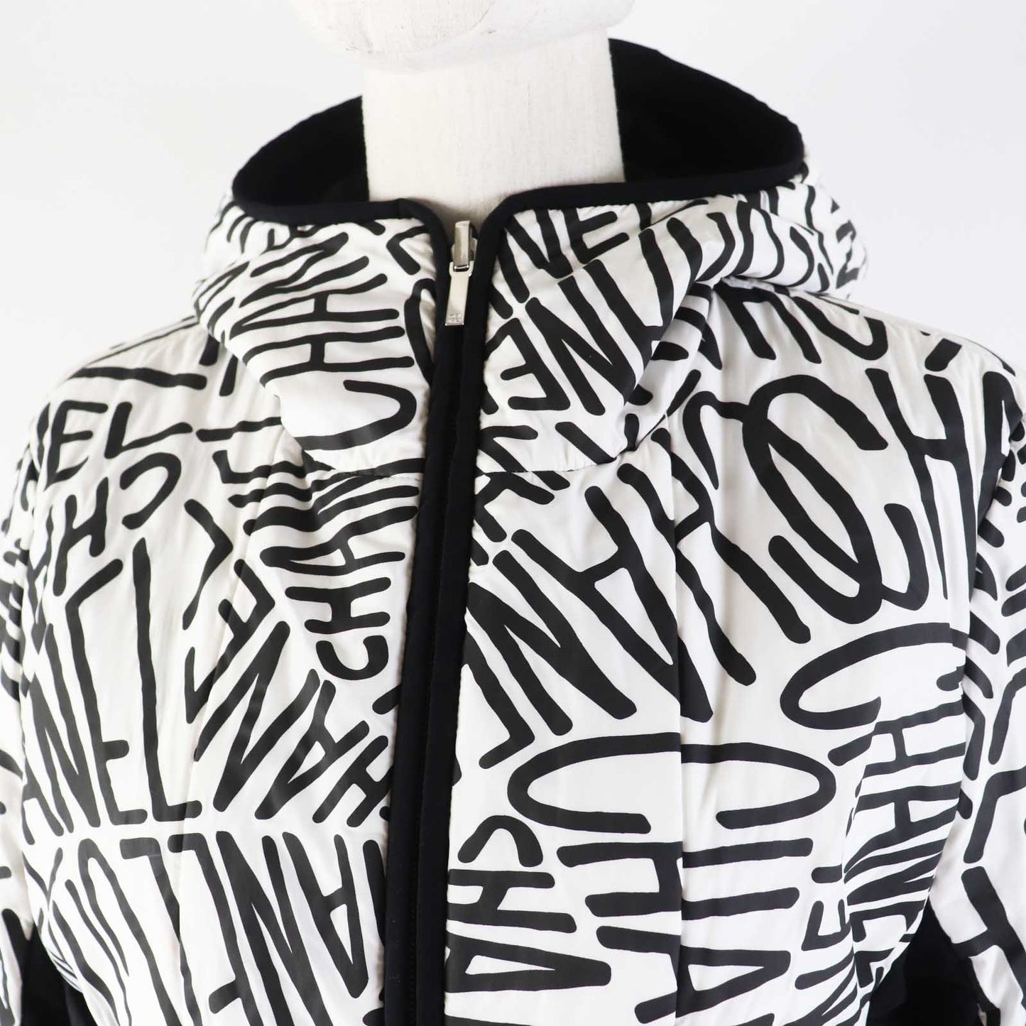 Chanel Reversible Down Jacket Black/White Classic Flap Tote
