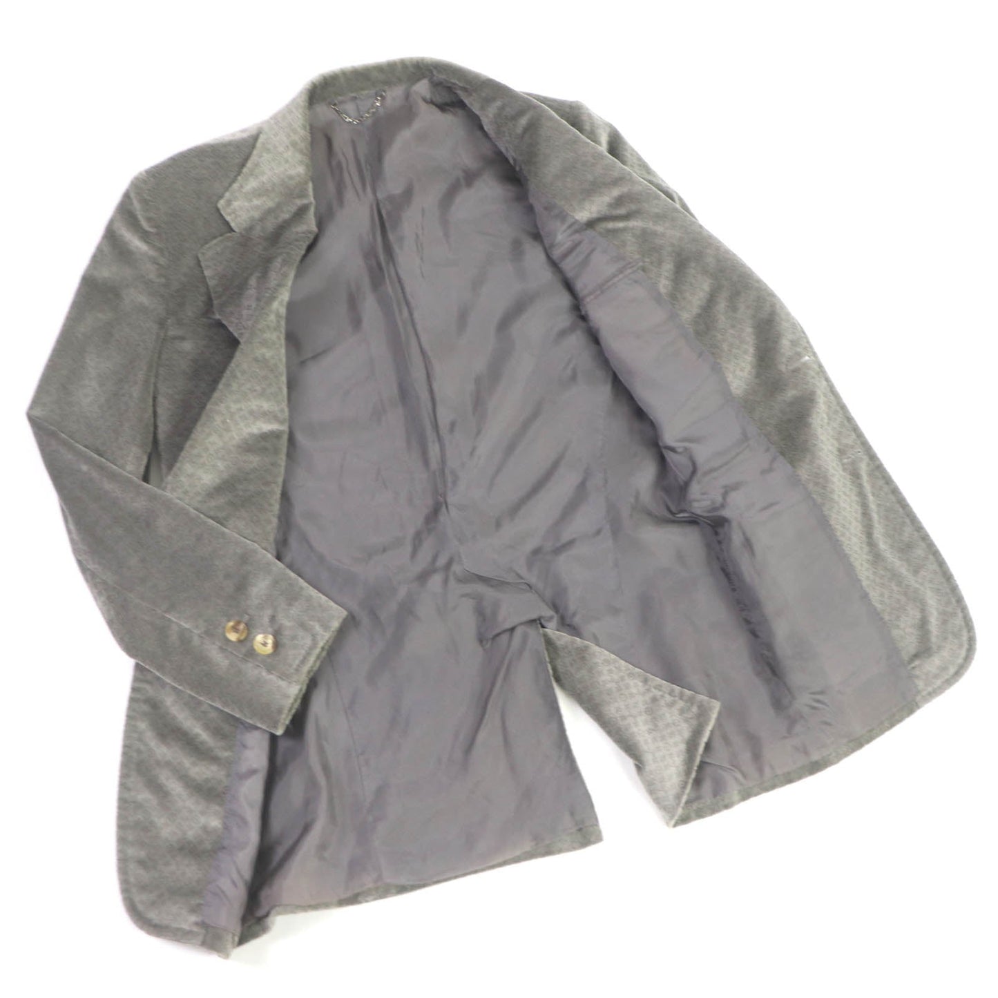 LOUIS VUITTON tailored jacket Outer: 98% cotton, Outer: 2% polyurethane, Lining: 100% cupra Charcoal type mens 44