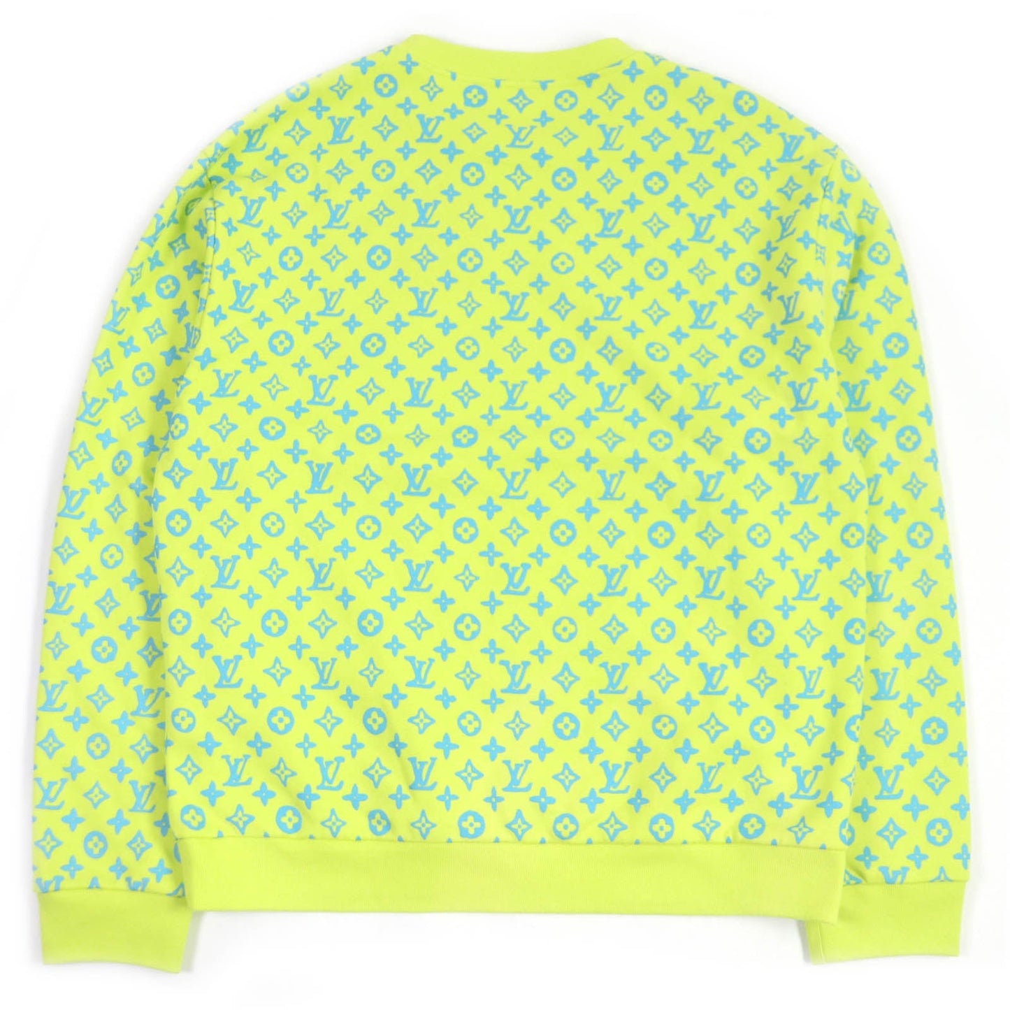 LOUIS VUITTON sweat HOY87W Main: 100% cotton yellow-green mens L