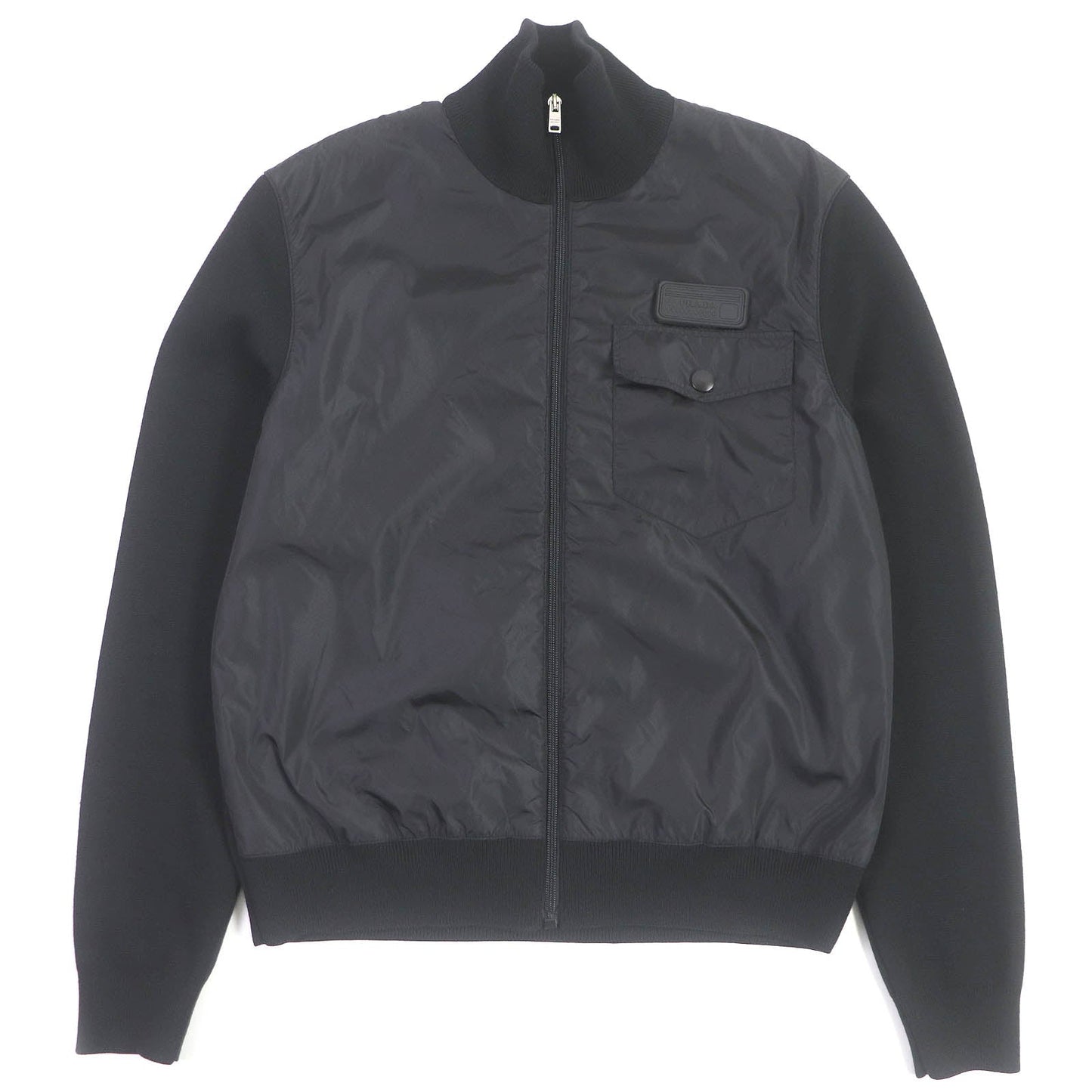PRADA Blouson UMC134 Main: 100% virgin wool, Part: 100% polyamide (nylon) black mens 46