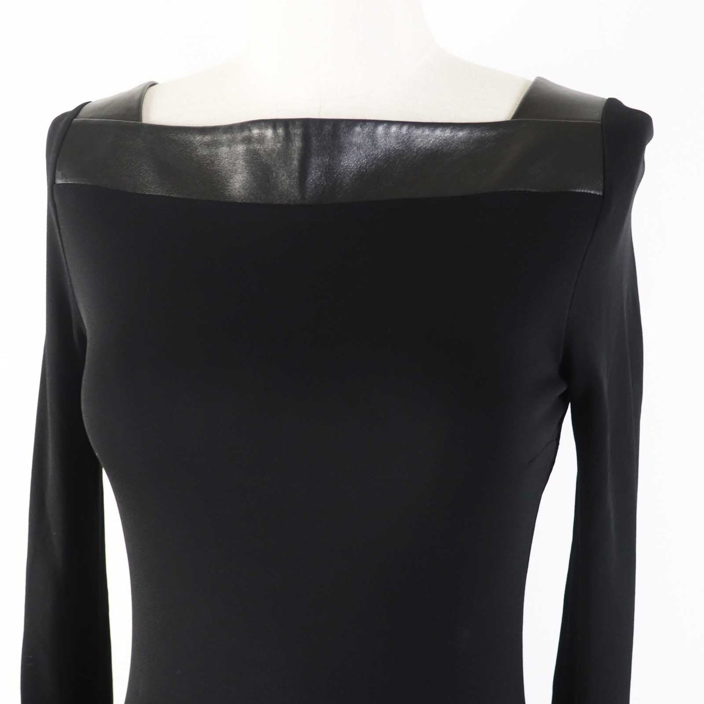 GUCCI one piece 364339 Outer: 100% rayon, Lining: 100% rayon, Leather part: Sheepskin black Women XS