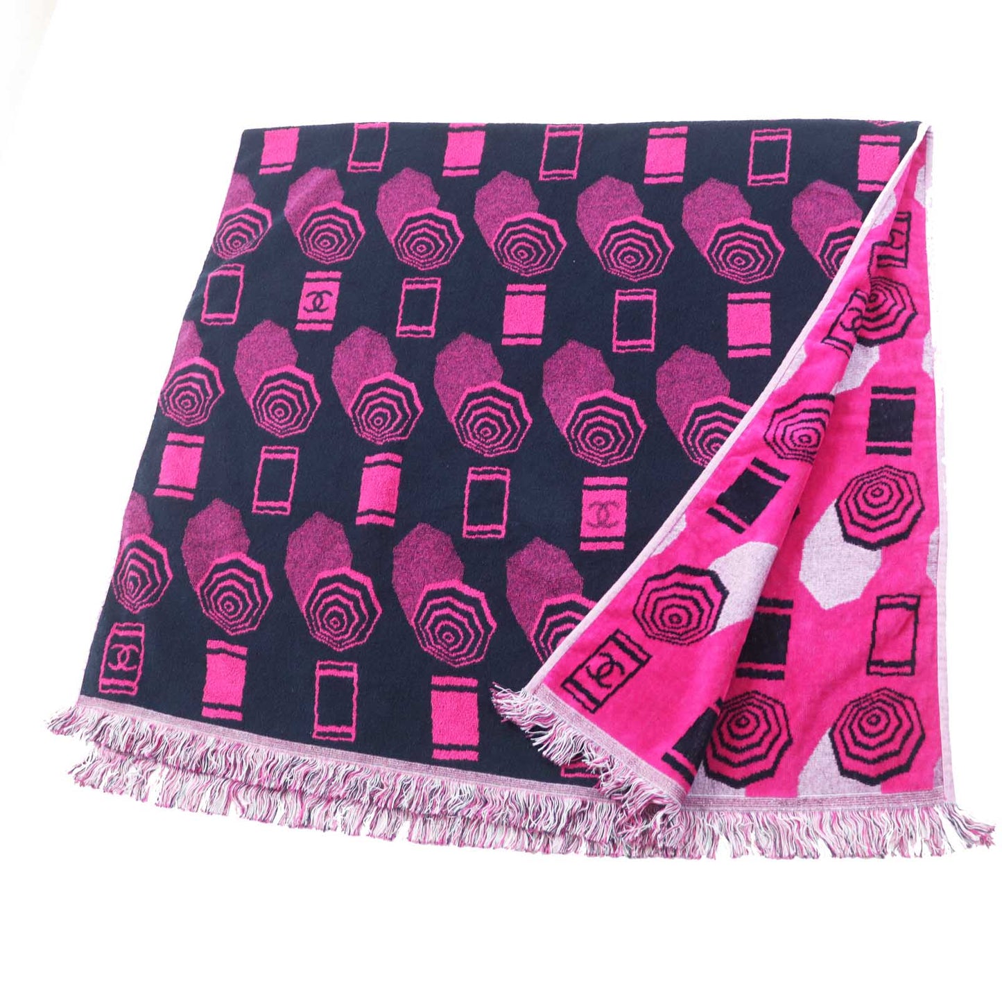 CHANEL towel 19S cotton 100% Navy pink Women