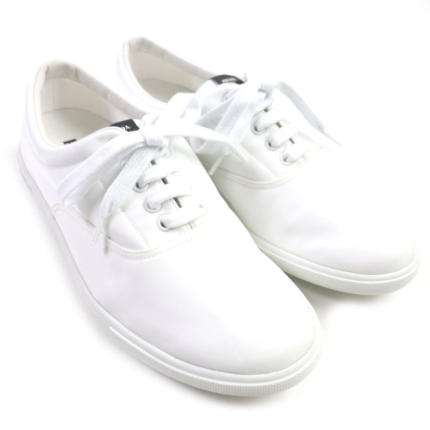 PRADA Low cut sneakers 2EG326 Nylon Leather white mens 5