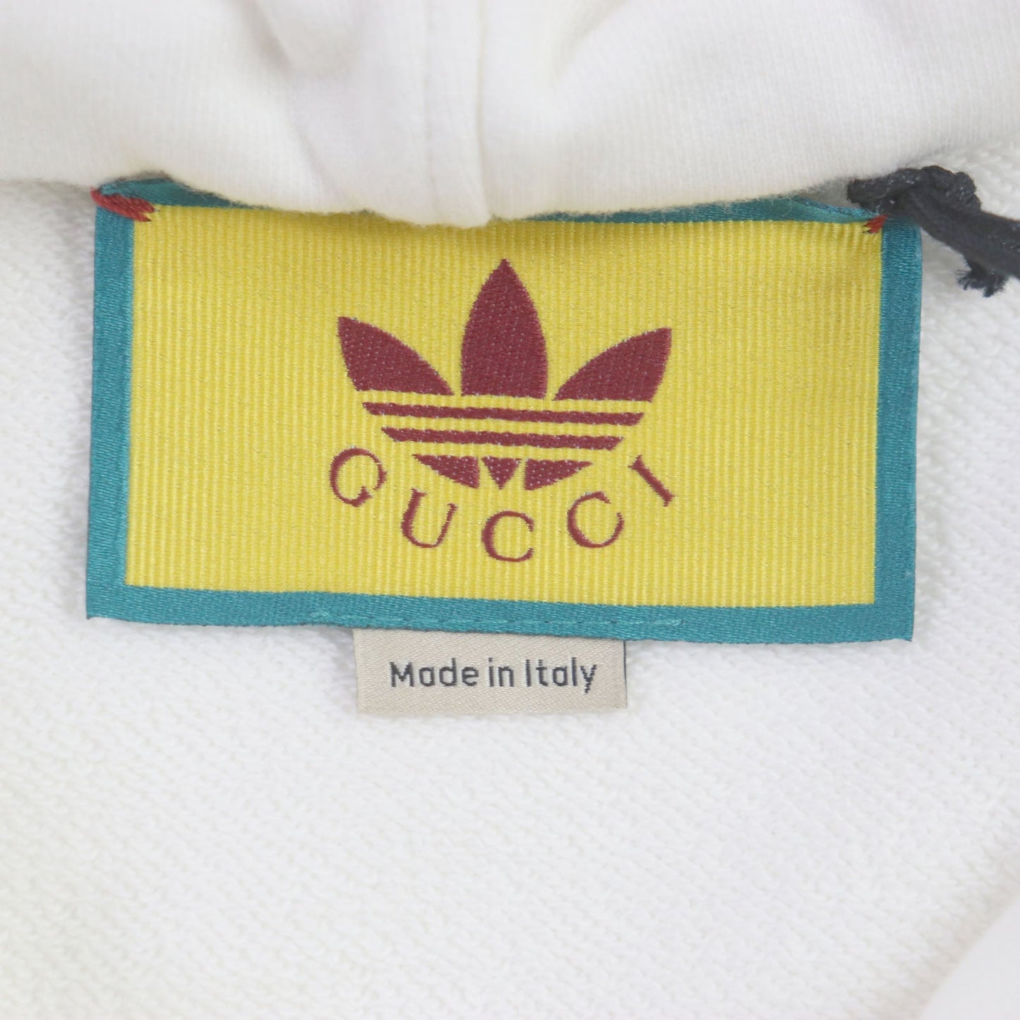 GUCCI Hoodie 722967 Main: 100% cotton, Trimming: 97% cotton, 3% polyurethane Partial use 1: 58% cotton, 42% rayon Partial use 2: 65% rayon, 35% cotton white mens S
