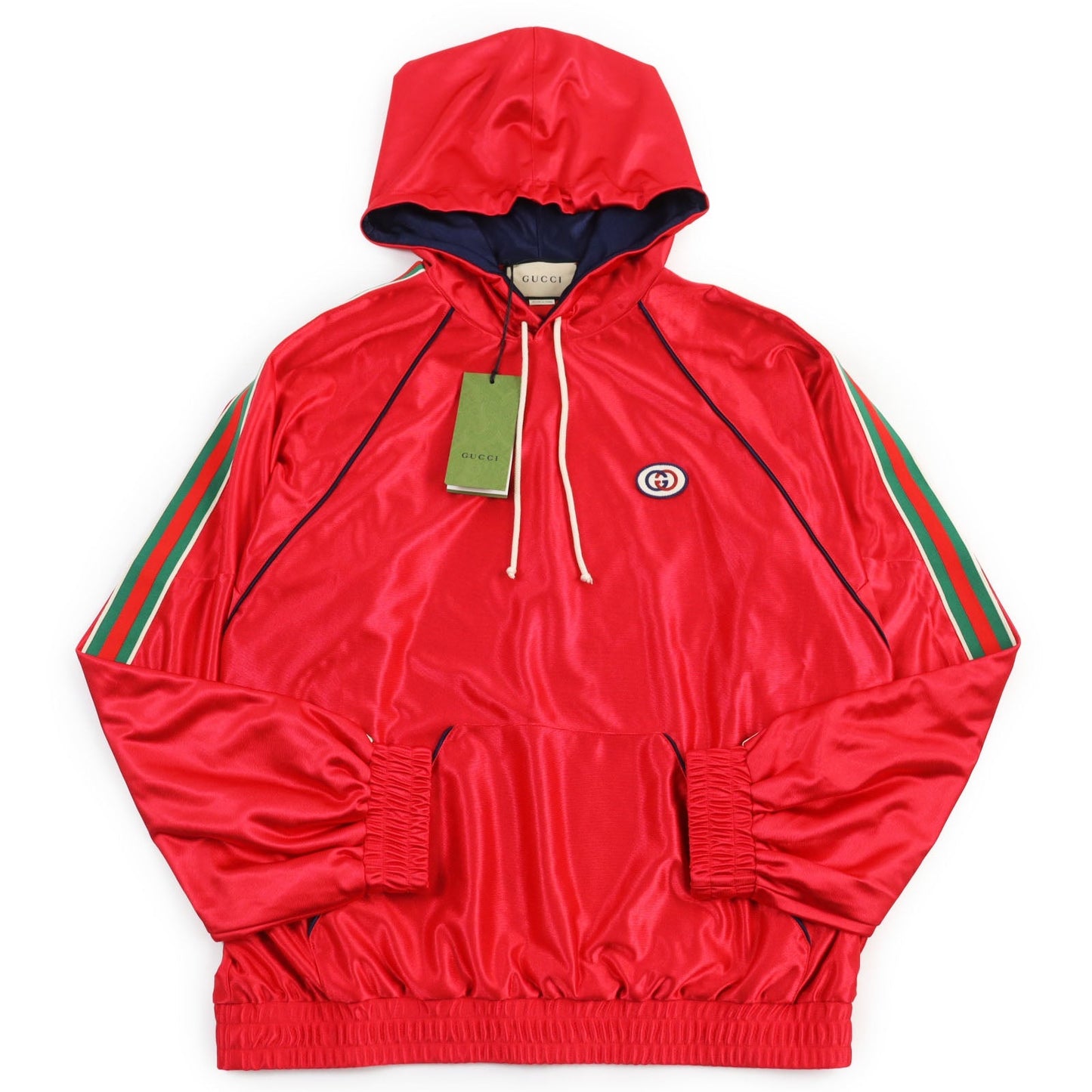 GUCCI Hoodie 653373 Outer: 100% polyester, Part: 100% polyamide (nylon), Part: 100% polyester, Lining: 100% polyamide (nylon) Red mens M