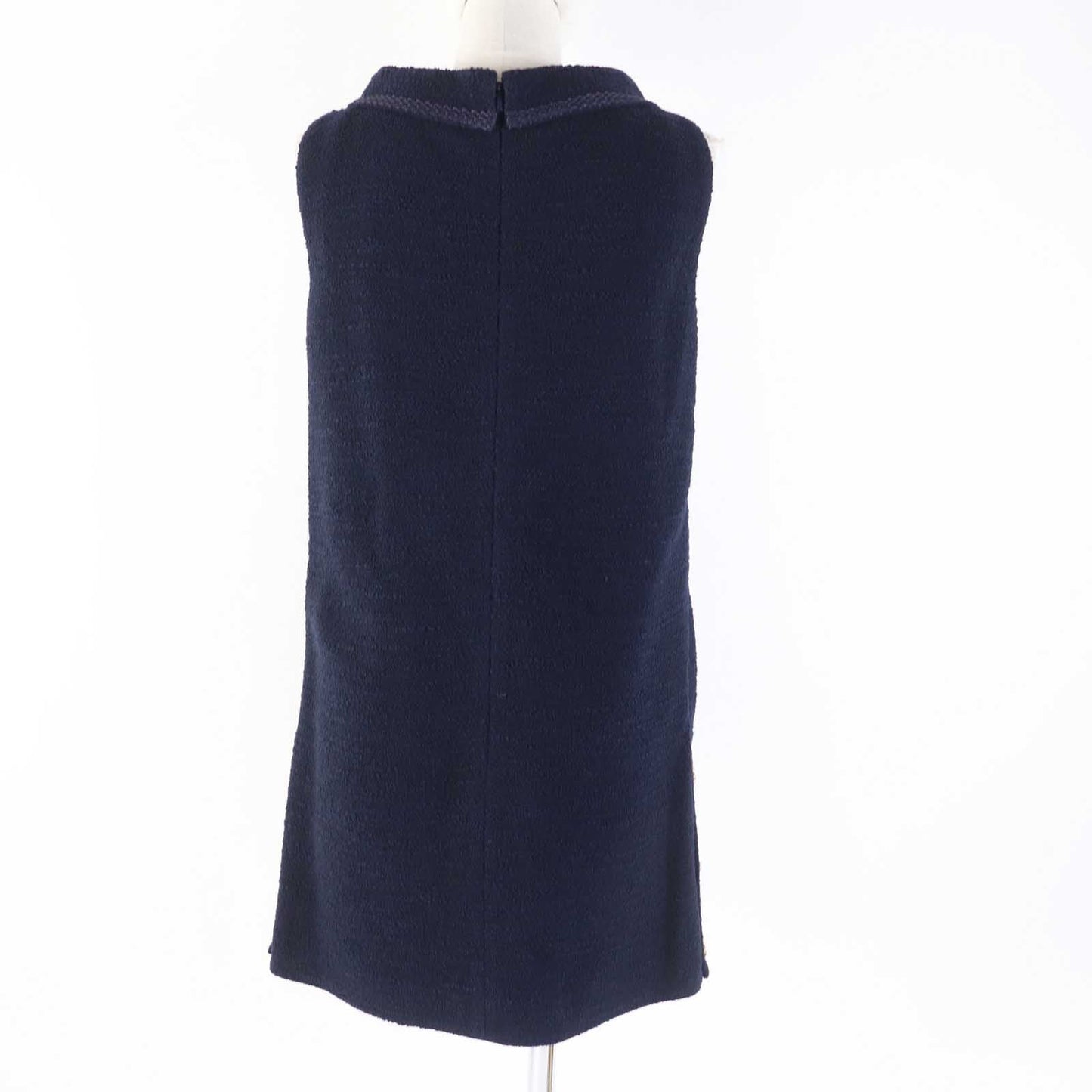 GUCCI one piece 652725 Main: 90% wool, Main: 10% nylon, Part: 49% acetate, Part: 45% acrylic, Part: 6% polyester, Lining: 73% acetate, 27% silk Navy Women 36