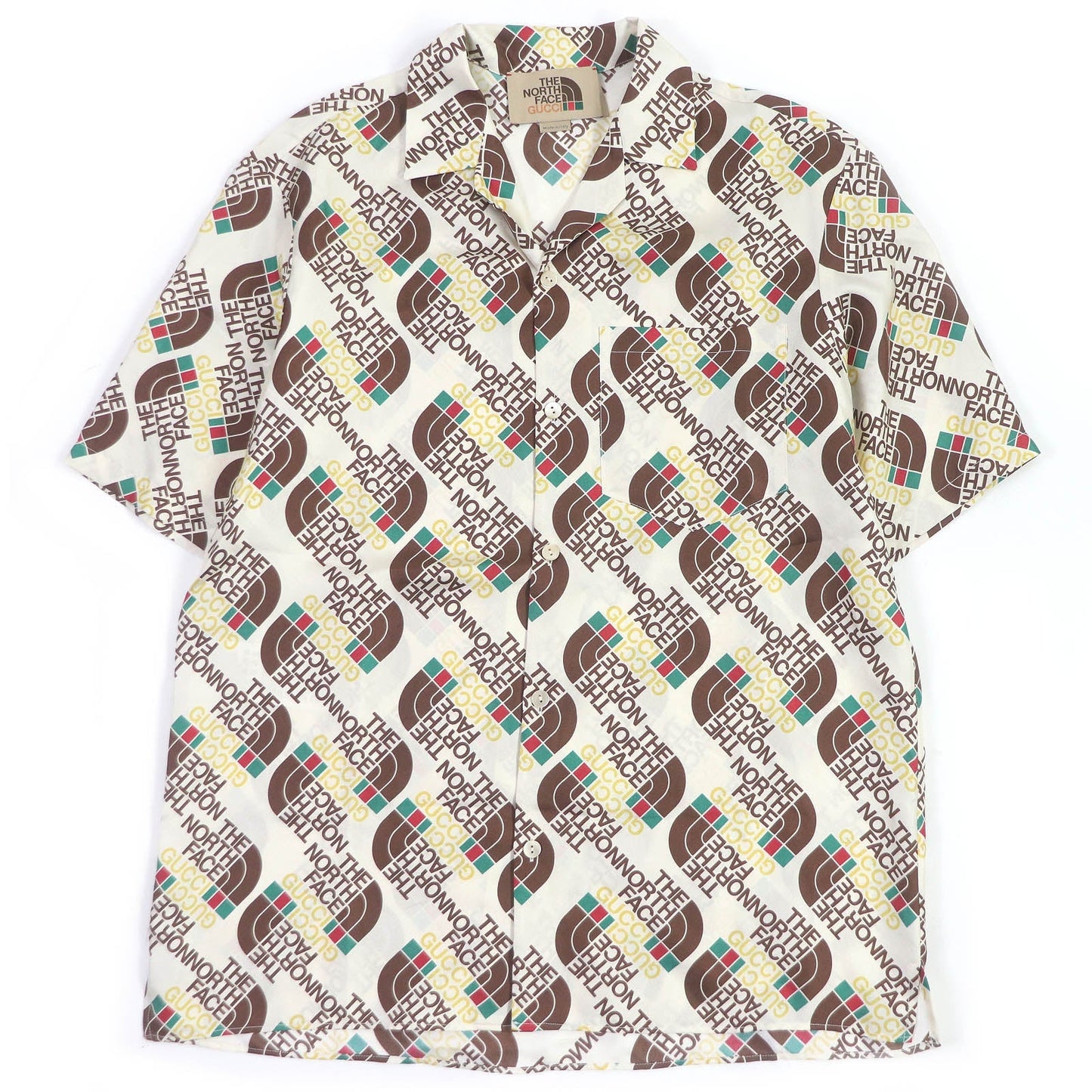GUCCI Short sleeve shirt 654766 Main: 100% silk Ivory mens 44
