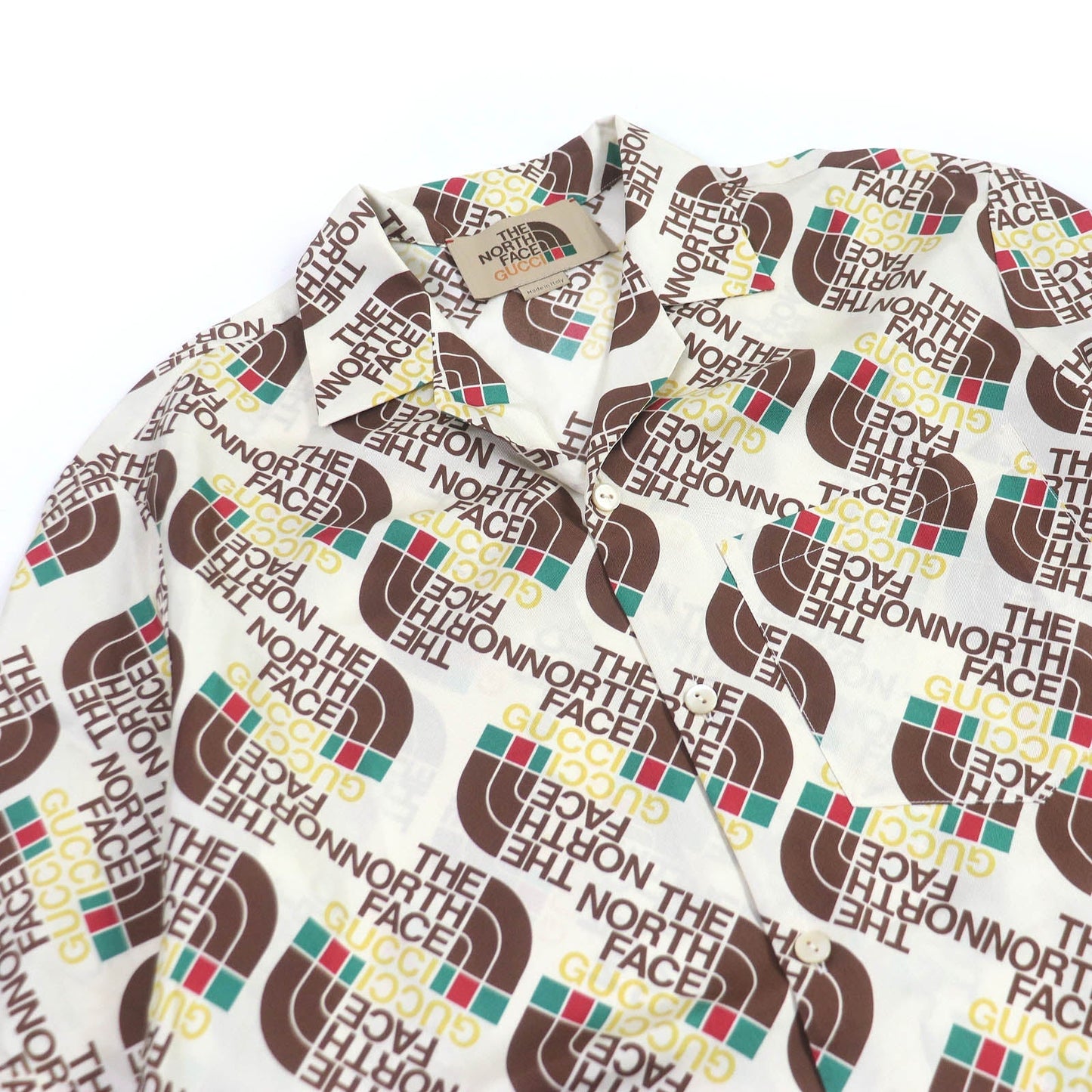 GUCCI Short sleeve shirt 654766 Main: 100% silk Ivory mens 44