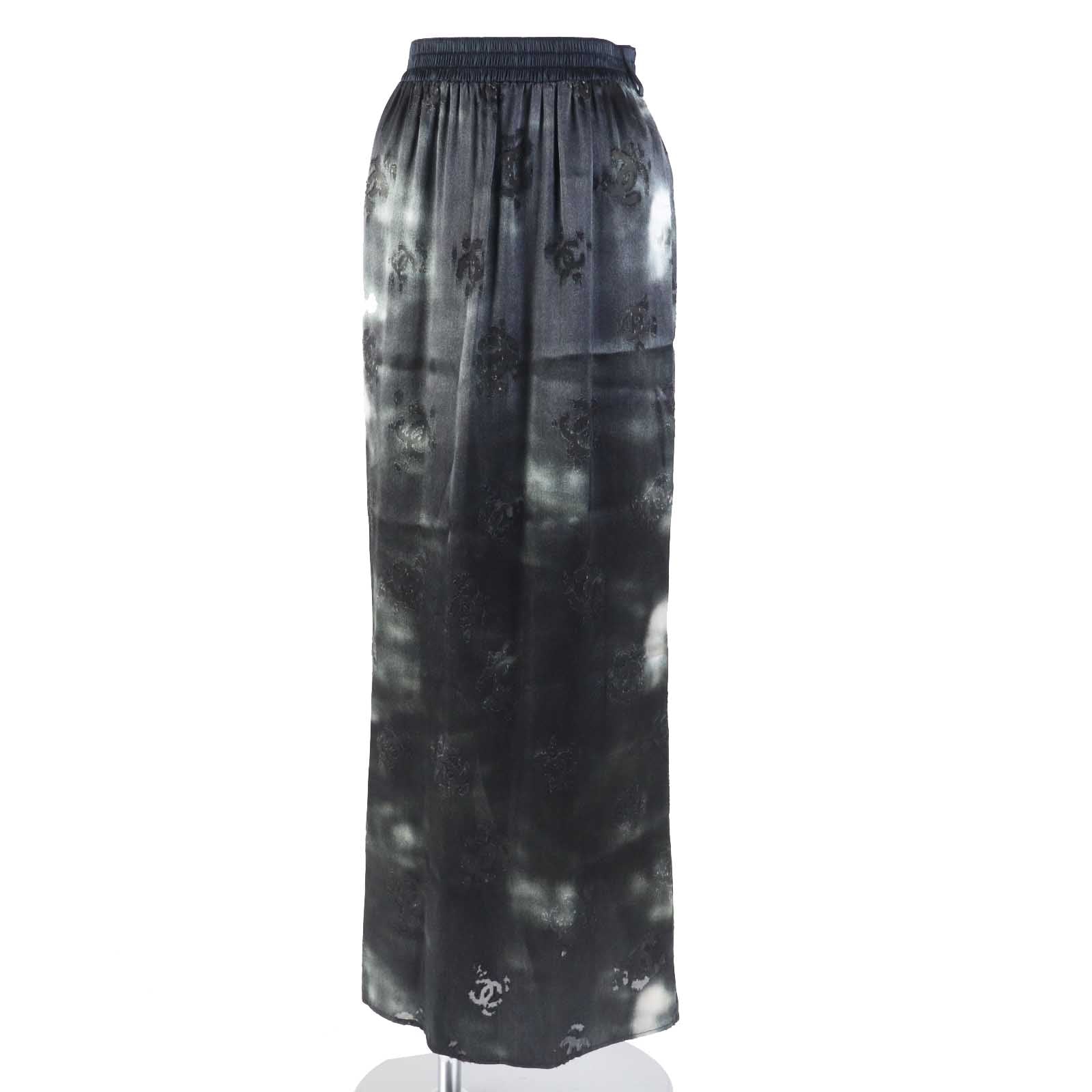 Chanel COCO Mark Long Skirt Black 34 Classic Flap Tote