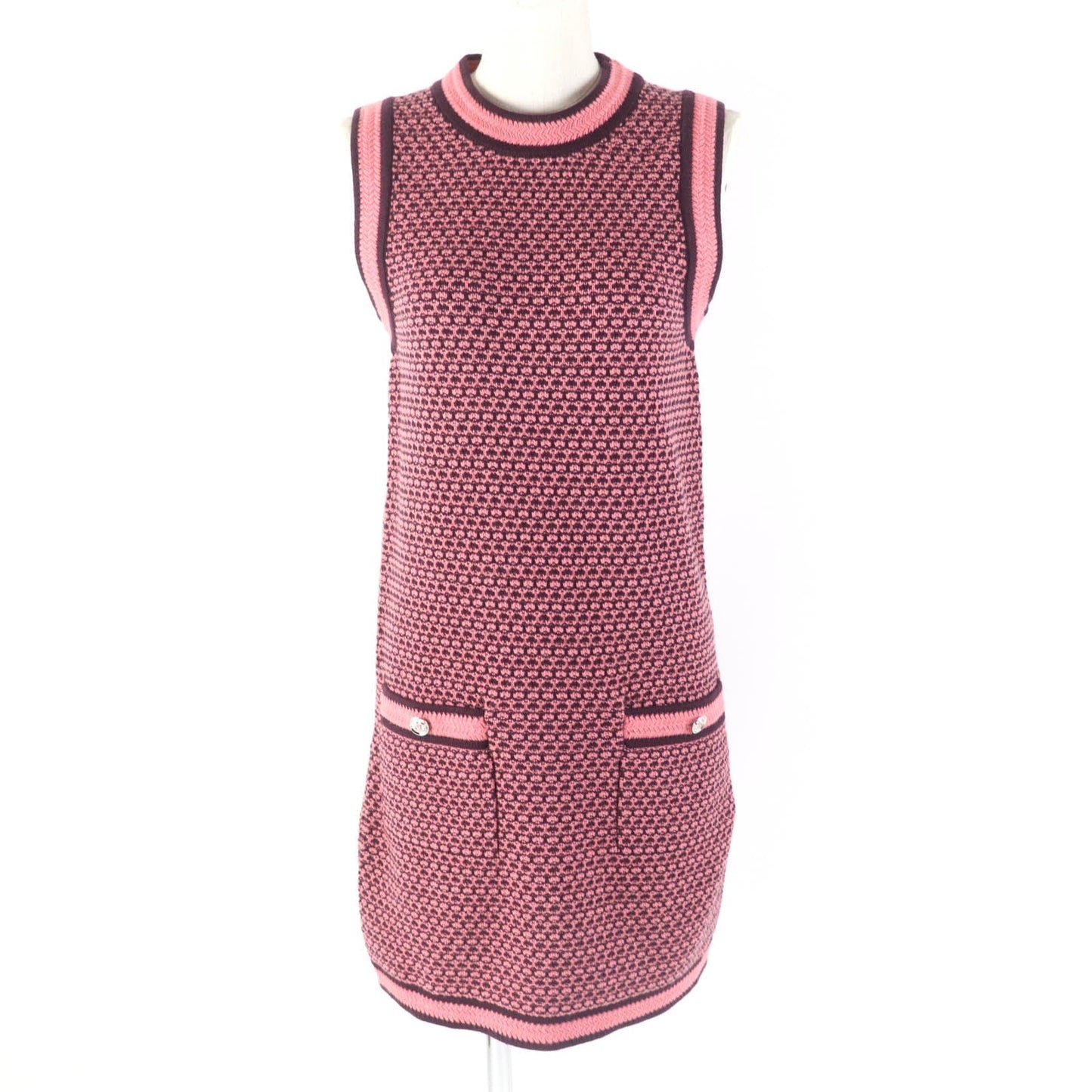 CHANEL one piece P75435K10790 Main: 100% cashmere Pink brown Women 36