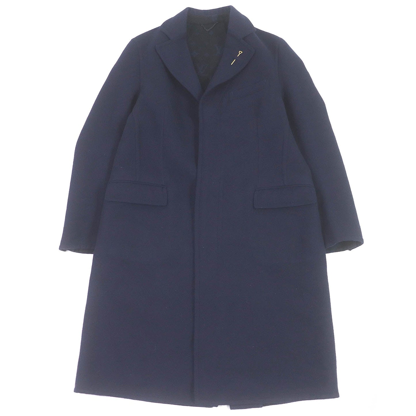 LOUIS VUITTON Chester coat HJC55E Outer: 100% wool, Lining: 72% cupra, Lining: 28% cotton Navy mens 46