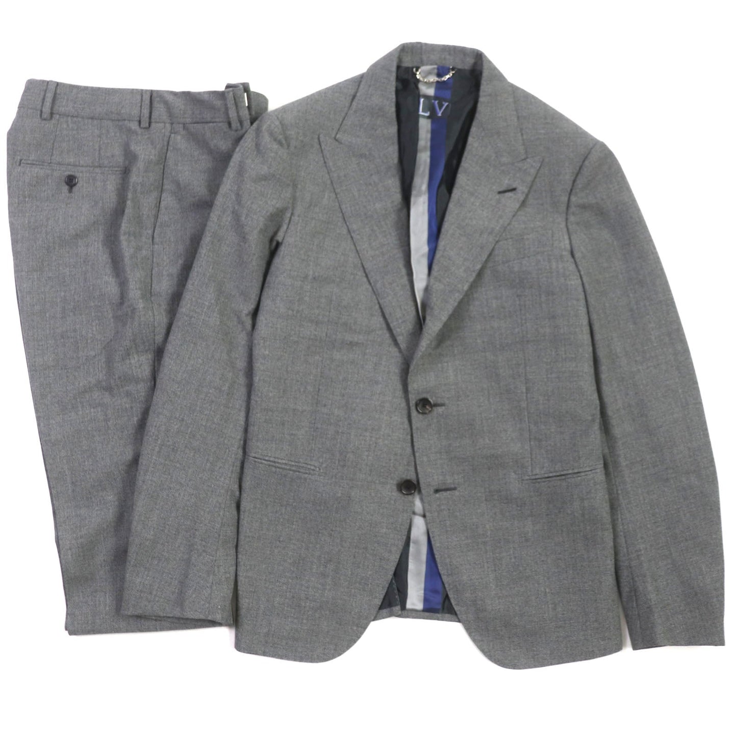 LOUIS VUITTON setup Outer: 100% wool, Lining: 33% cotton, Lining: 30% cupra, Lining: 21% rayon, Lining: 16% polyester gray PONT NEUF FIT mens 48
