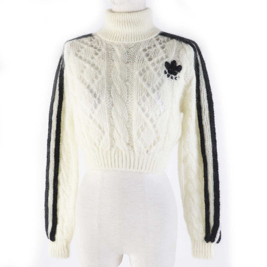 GUCCI knit 713023 Outer: 67% mohair, Outer: 28% nylon, Outer: 5% wool, Part: 63% mohair, Part: 29% nylon, : 7% wool, 1% polyurethane Embroidery: 67% mohair, 28% nylon, 5% wool Inner: 75% acetate, 25% silk white Women XS