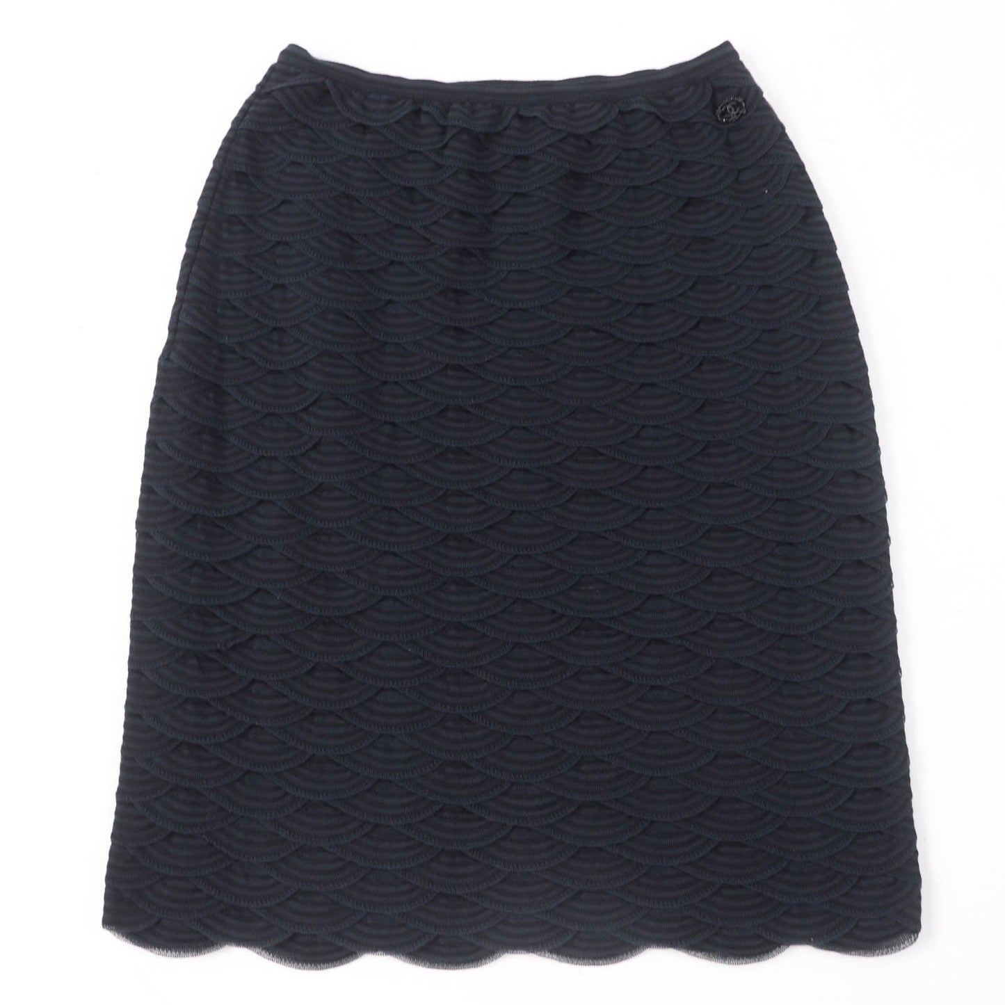 CHANEL Tight Skirt P41318K03035 Main: 43% rayon, 41% cotton, 16% nylon Black navy Women 38