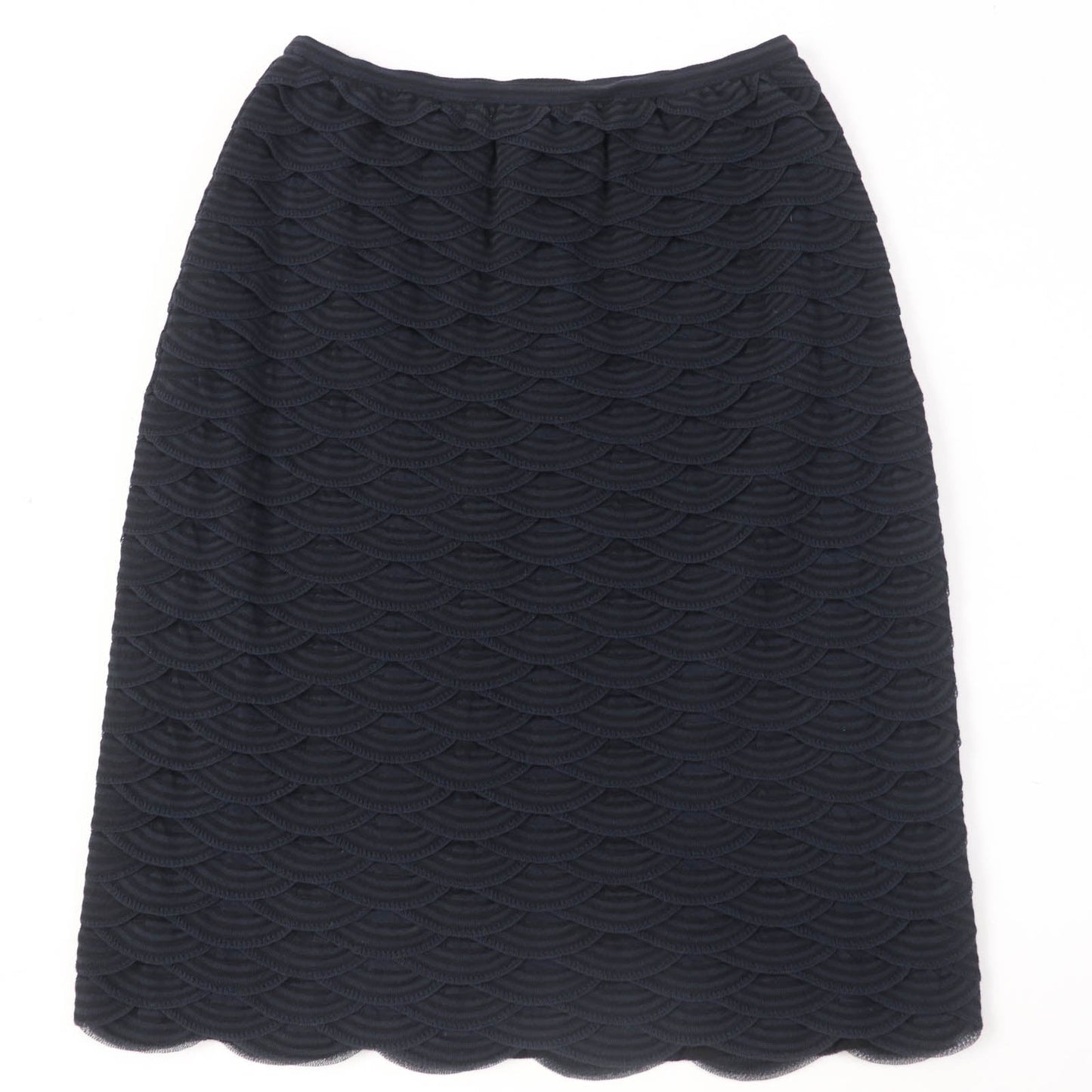 CHANEL Tight Skirt P41318K03035 Main: 43% rayon, 41% cotton, 16% nylon Black navy Women 38