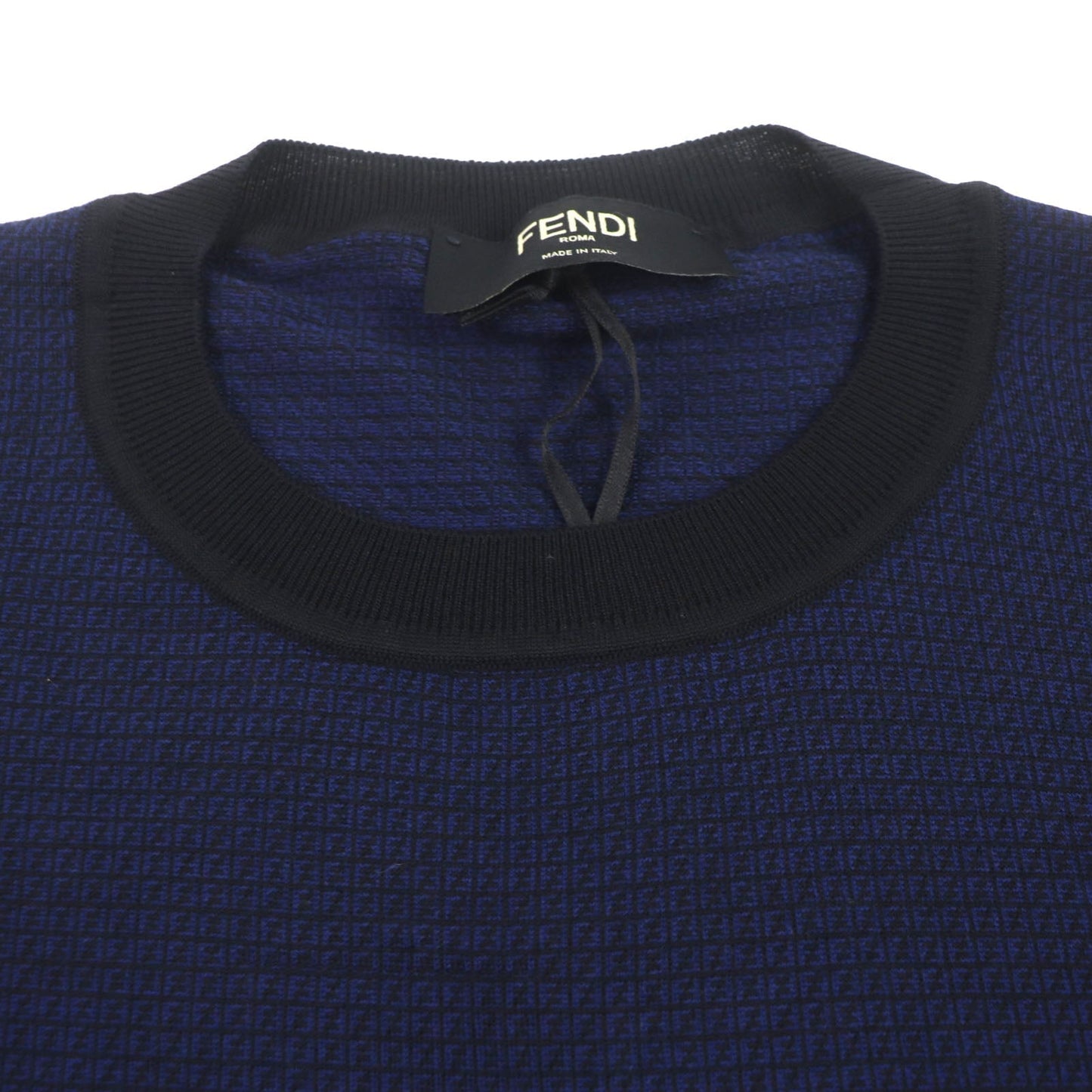 FENDI knit FZY078 Main: 100% wool Navy mens 52