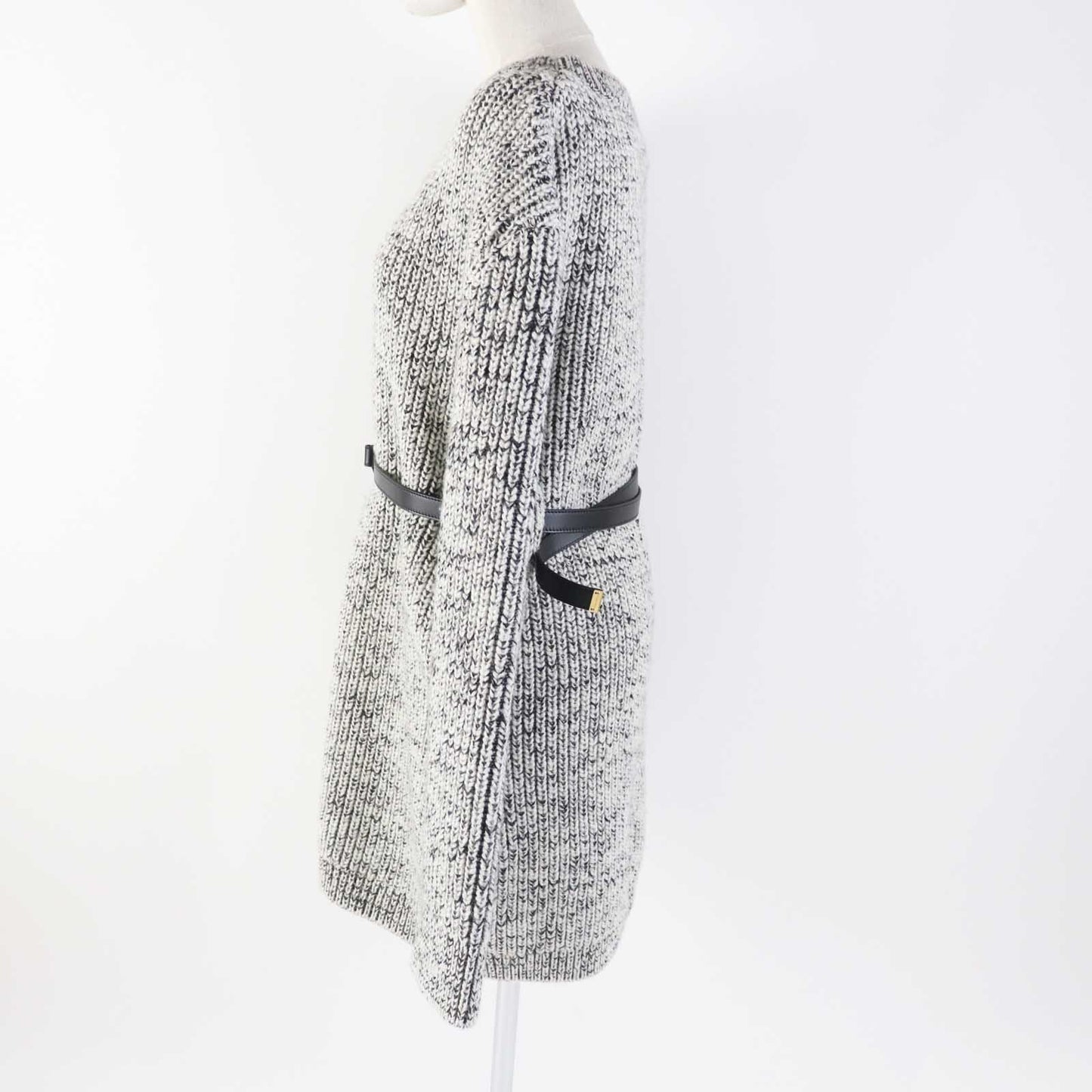 LOUIS VUITTON one piece Main: 100% wool, some parts: 50% cotton, some parts: 50% polyester, some parts: lamb leather, some parts: 50% cotton, : zinc alloy Black White Women M
