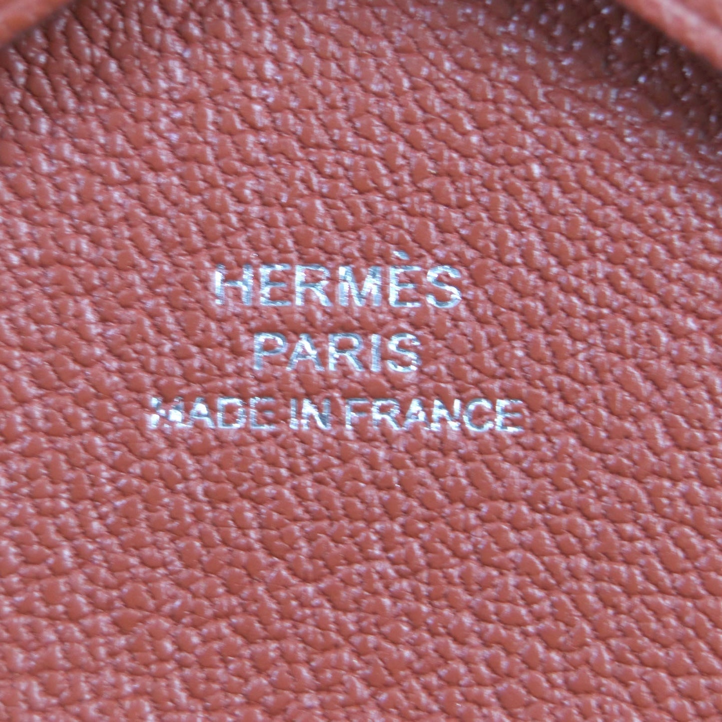 HERMES Coin case Main: Chevre Mysole Orange Calvi duo mens