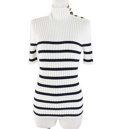 Christian Dior Short sleeve knit 114S48AM725 Main: 100% cotton White black Women 38