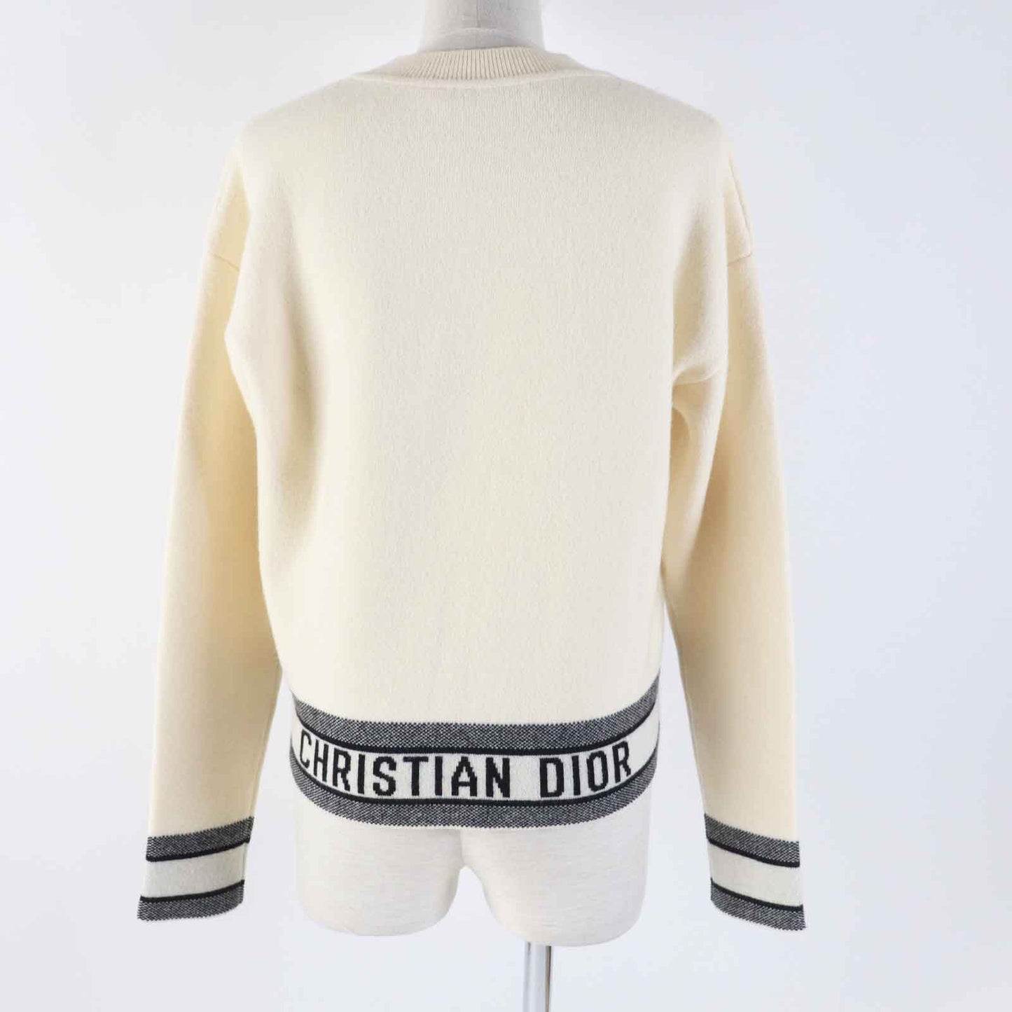 Christian Dior knit 014S55AM042 Main: 98% cashmere, Main: 1% nylon, Main: 1% polyurethane Ivory black Women 38