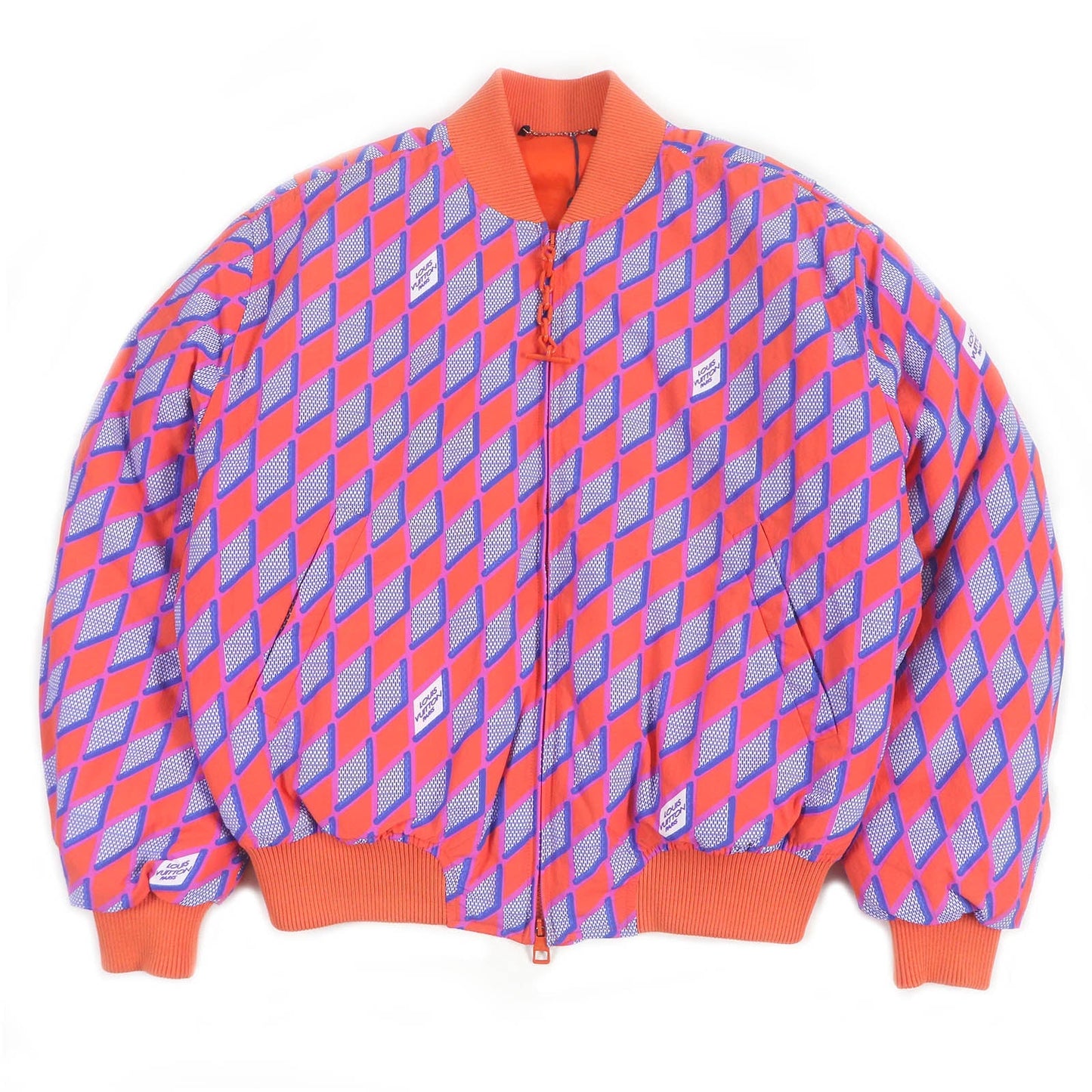 LOUIS VUITTON Bomber jacket HNB73E Outer: 100% nylon, Lining: 63% nylon, Lining: 37% cotton, Part: 89% cotton, Part: 9% nylon Orange mens 48