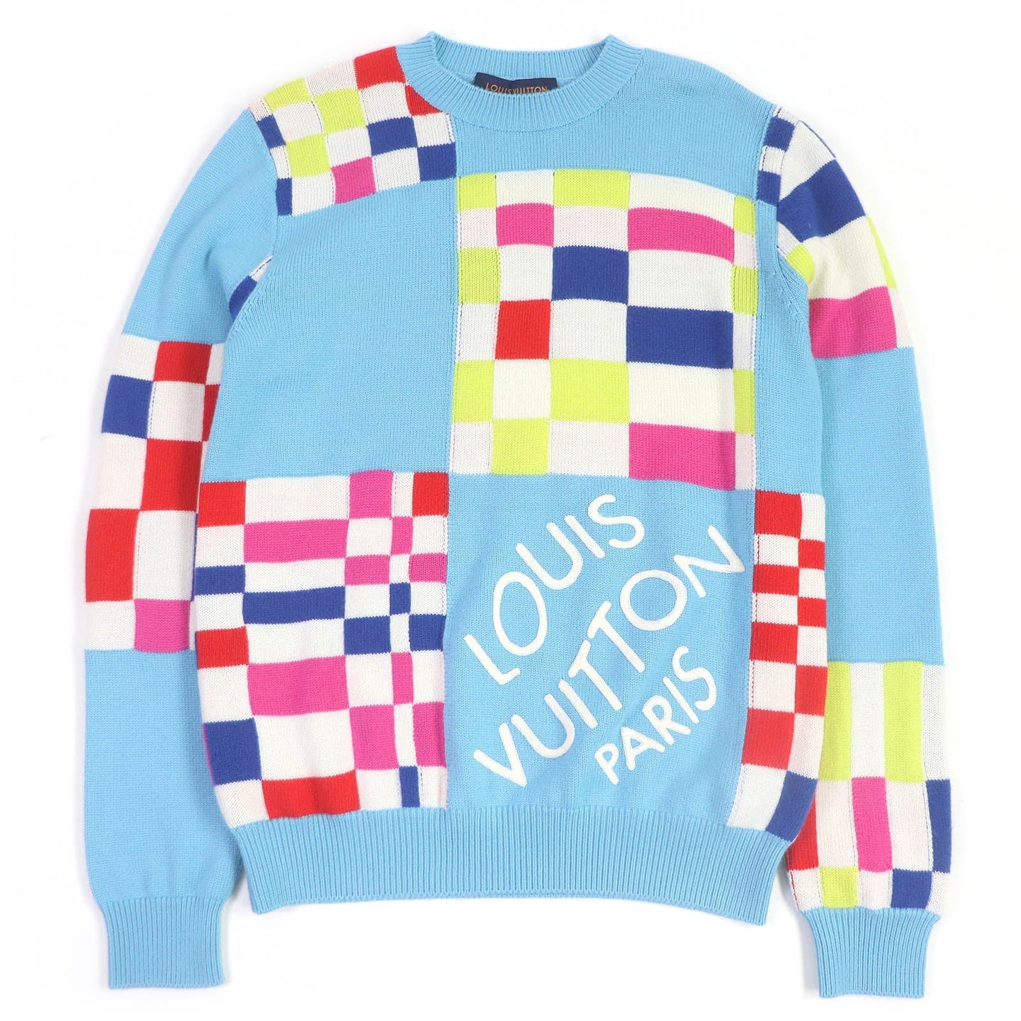 LOUIS VUITTON knit 1A8P48 Main: 100% wool Light blue mens XS