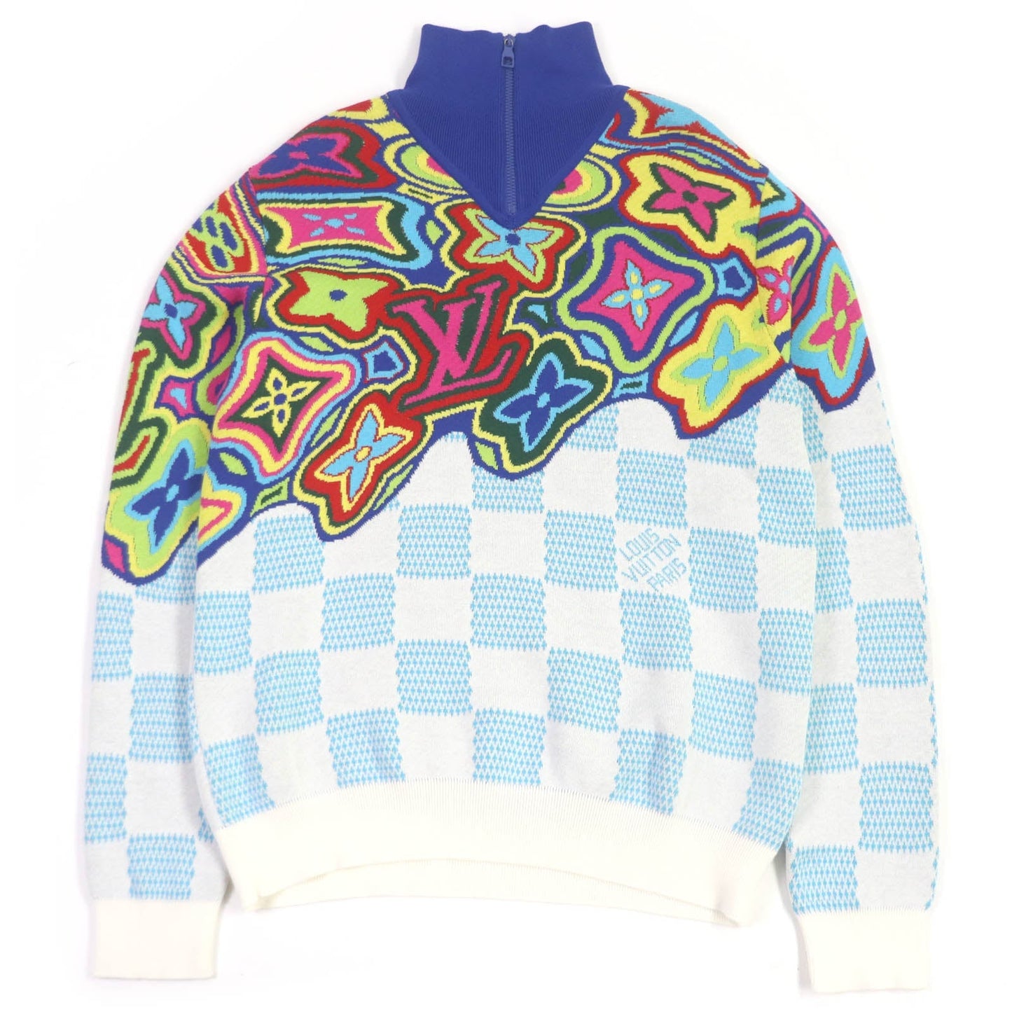 LOUIS VUITTON knit 1A8P4N Main: 97% cotton, Main: 2% nylon, Main: 1% polyurethane multicolor mens M