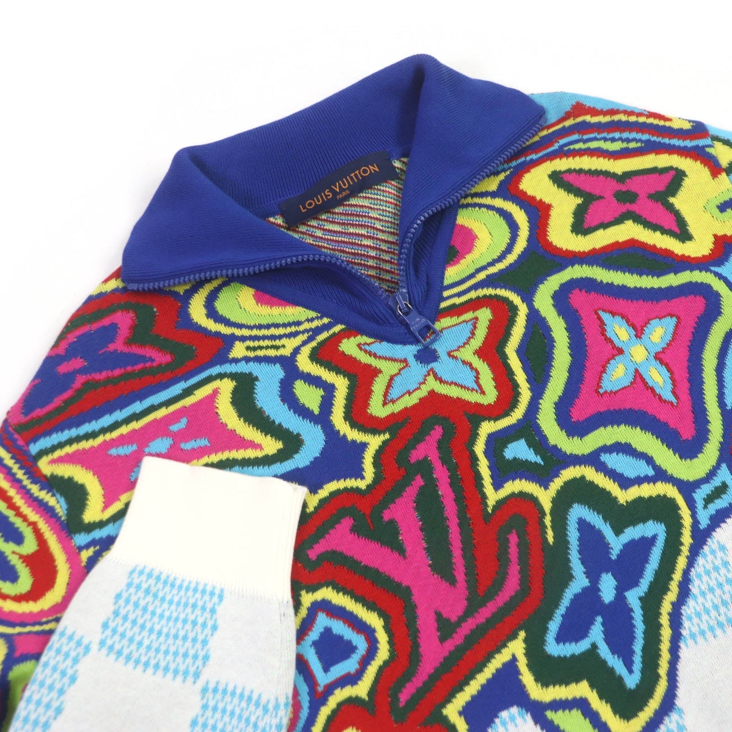 LOUIS VUITTON knit 1A8P4N Main: 97% cotton, Main: 2% nylon, Main: 1% polyurethane multicolor mens M