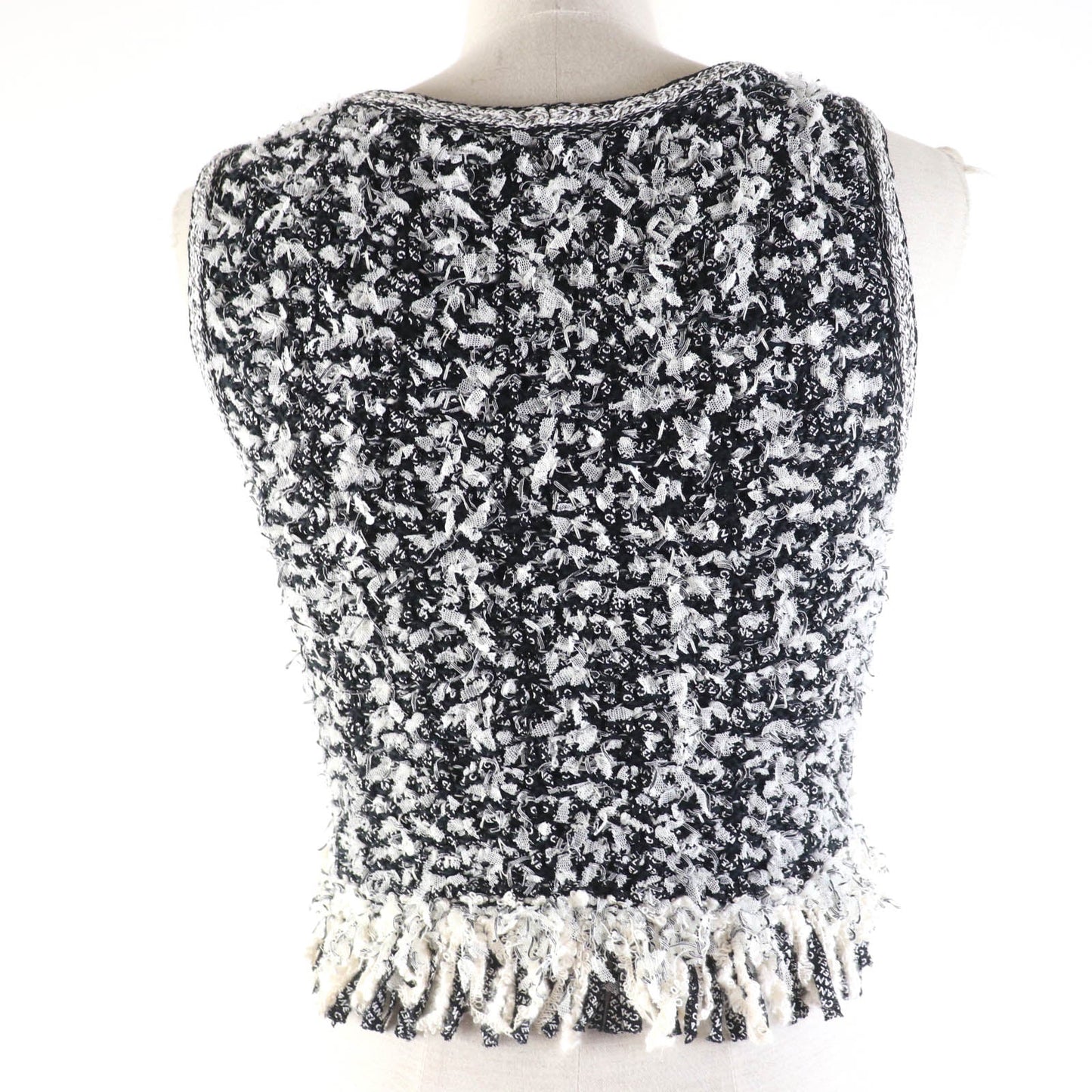 CHANEL knit P58876K07720 Main: 67% cotton, Main: 15% polyamide, Main: 9% silk, Main: 9% viscose Black type Women 34