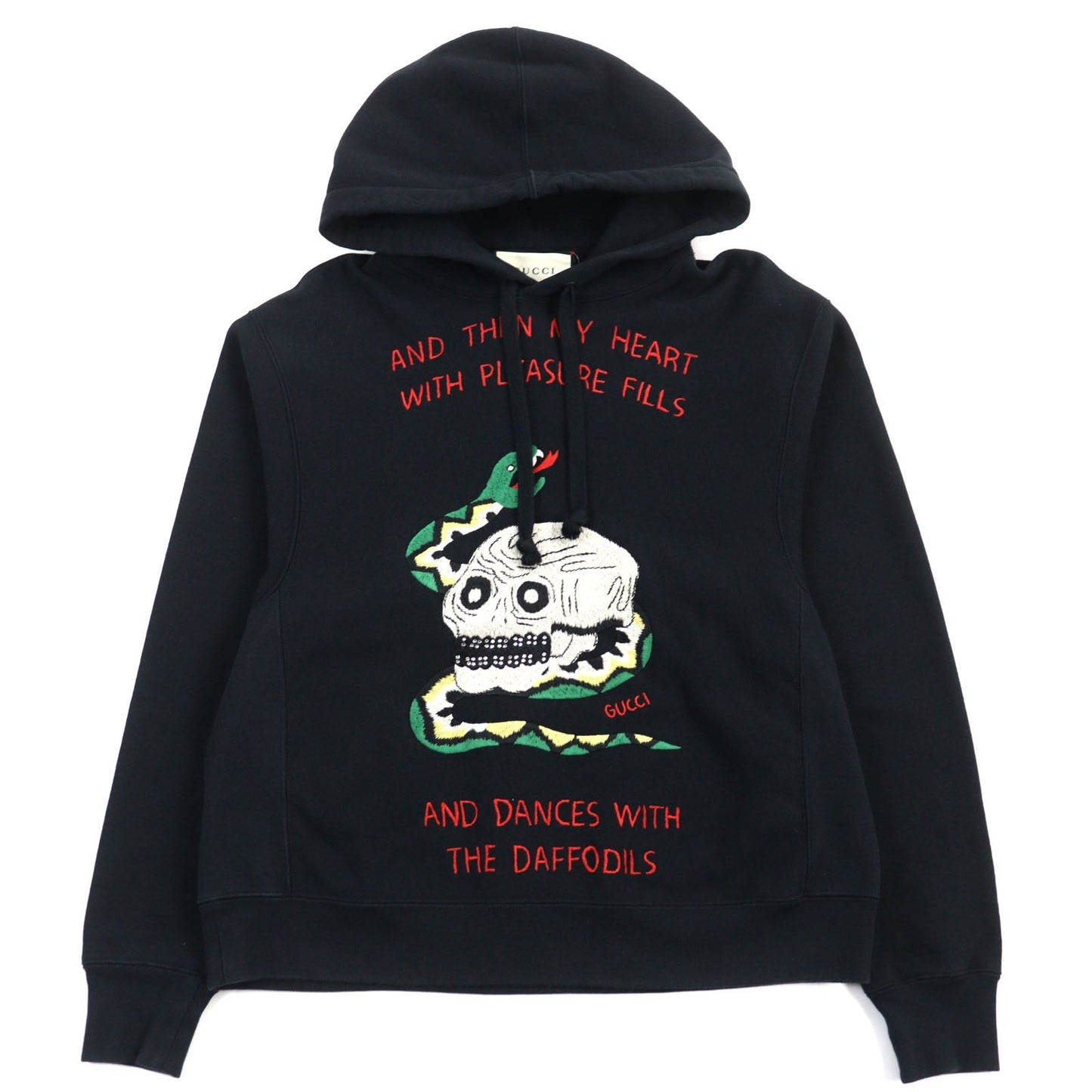 GUCCI Hoodie 569828 Outer: 100% cotton, Part: 100% polyester Black type mens XS