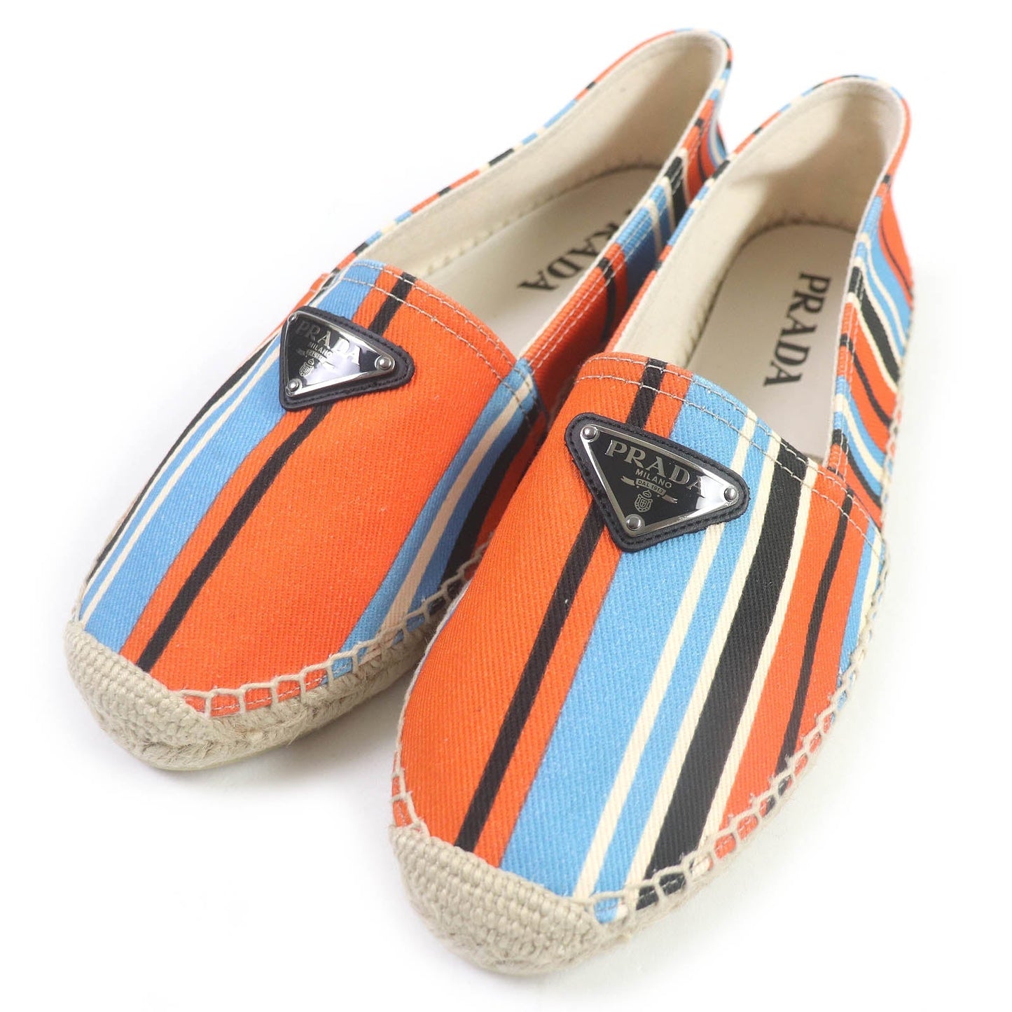 PRADA Slip-on 2DE136 Main: Canvas, Part: Jute Orange type mens 8