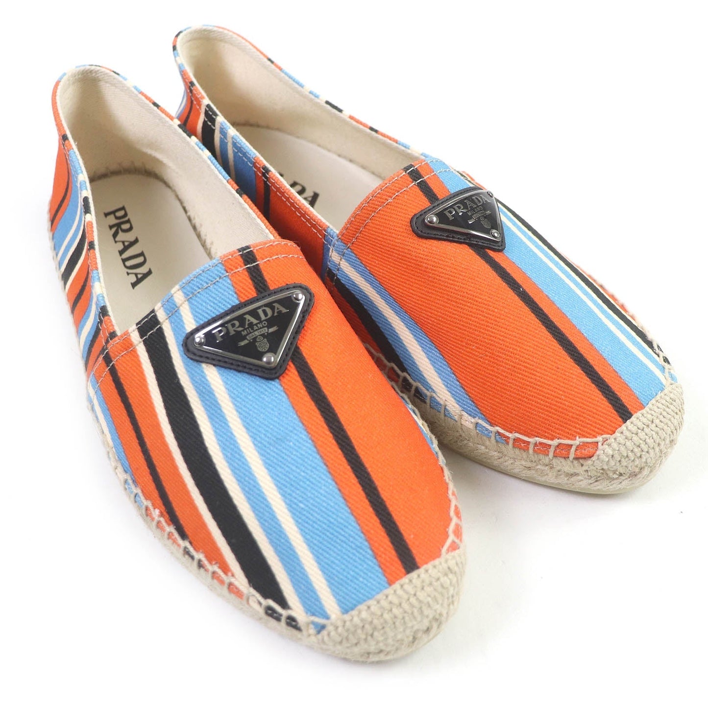 PRADA Slip-on 2DE136 Main: Canvas, Part: Jute Orange type mens 8