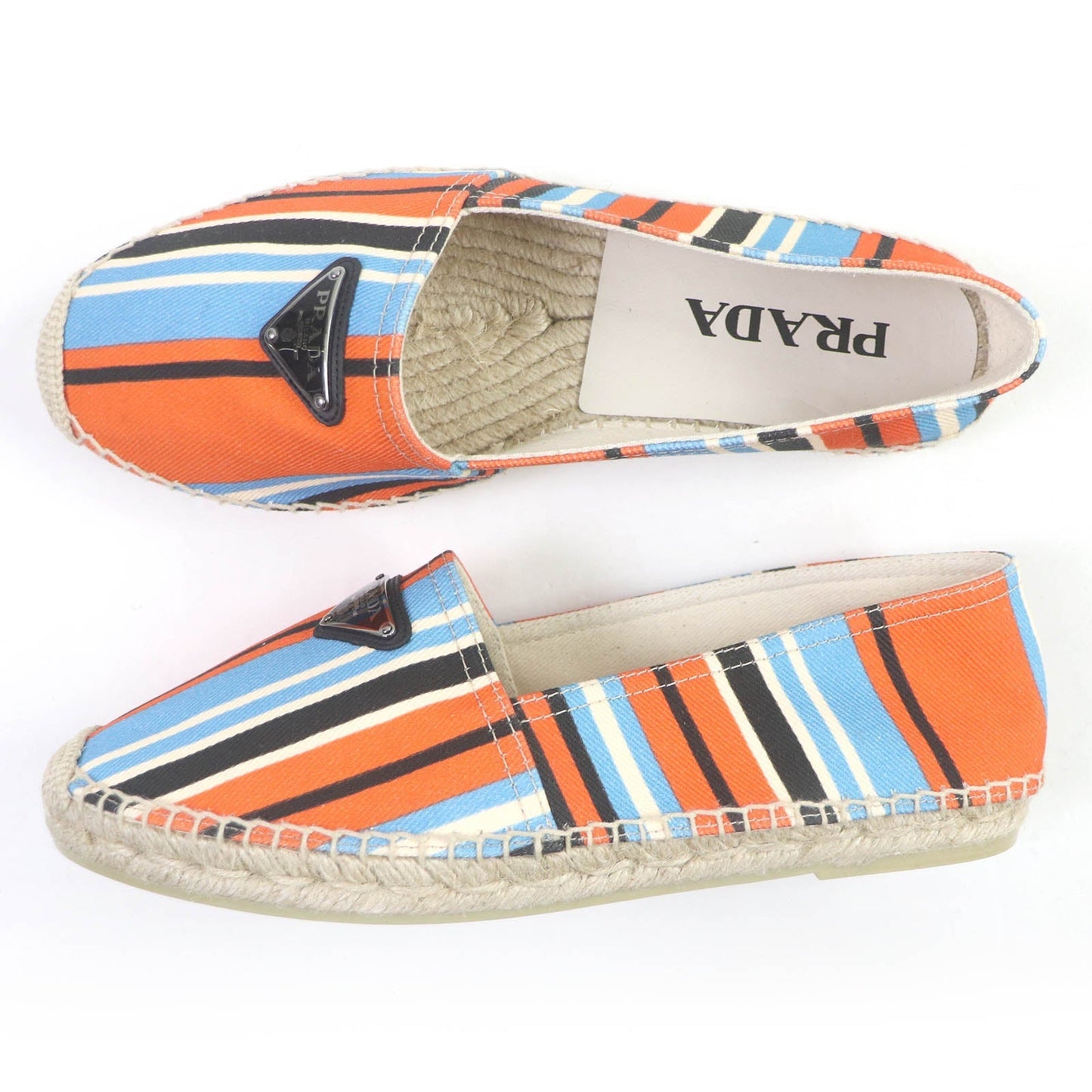 PRADA Slip-on 2DE136 Main: Canvas, Part: Jute Orange type mens 8