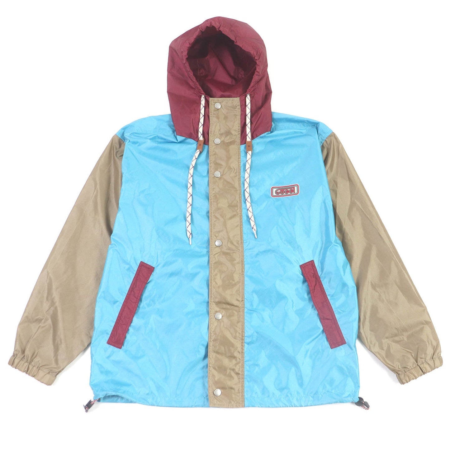 GUCCI Mountain Hoodie 740572 Main: 100% nylon, Part: 100% polyester, Leather part: Cowhide Blue type Multicolor mens 42