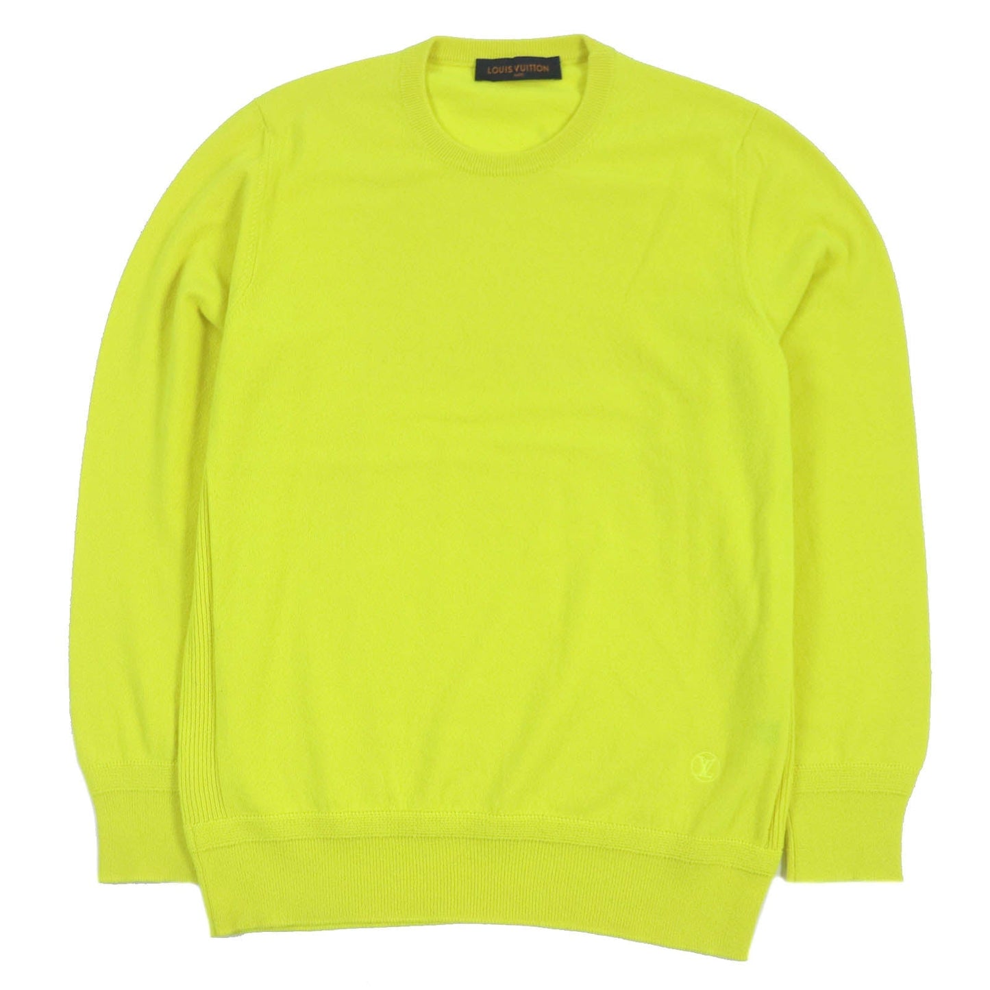 LOUIS VUITTON knit Main: 99% cashmere, Main: 1% wool Neon yellow mens L