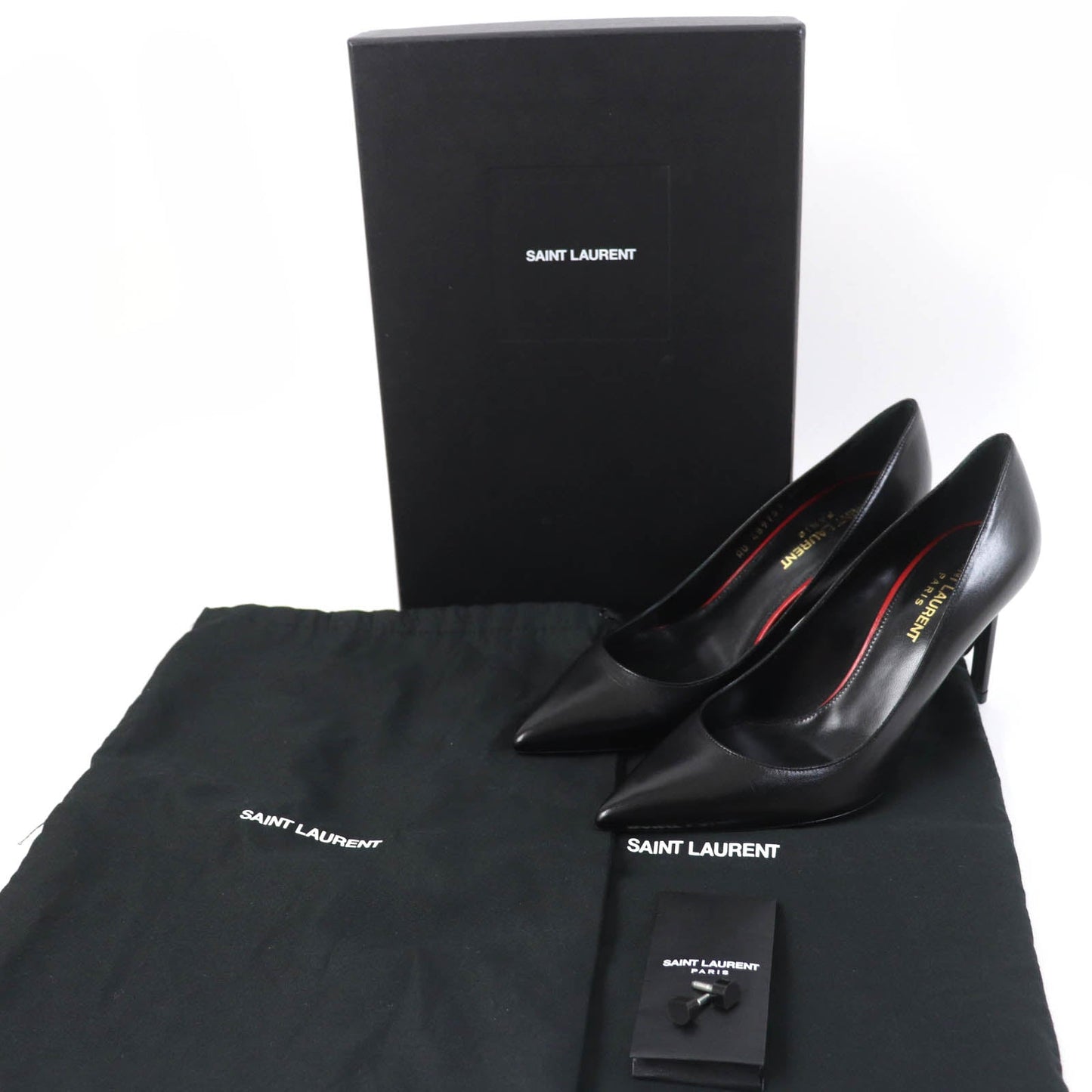 SAINT LAURENT PARIS pumps 489751 Main: Leather black Anya Women 36 1/2