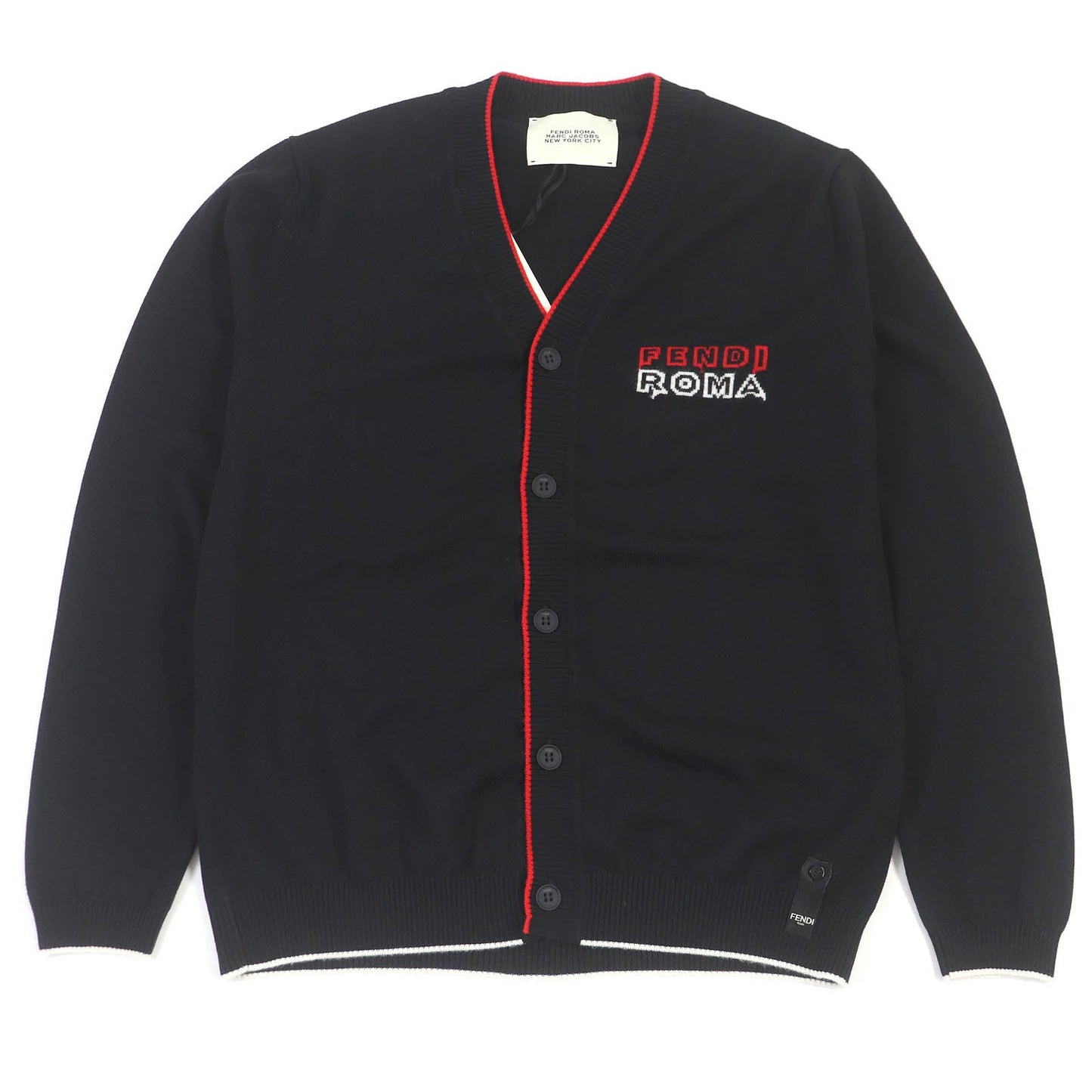 FENDI cardigan FZC491 Main: 100% wool black mens 48