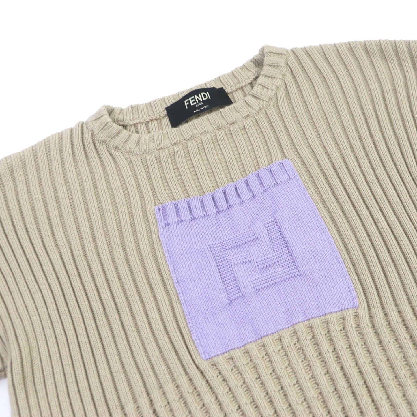 FENDI sweater FZX016 Main: 85% cotton, Main: 15% cashmere beige mens 48