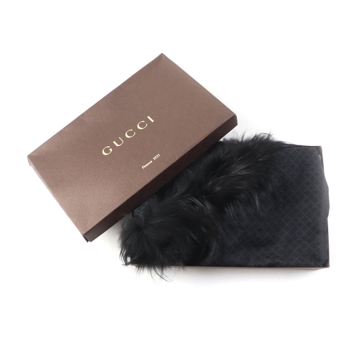 GUCCI Stall 355468 Main: 65% silk, Main: 35% wool, Part: fox black Women