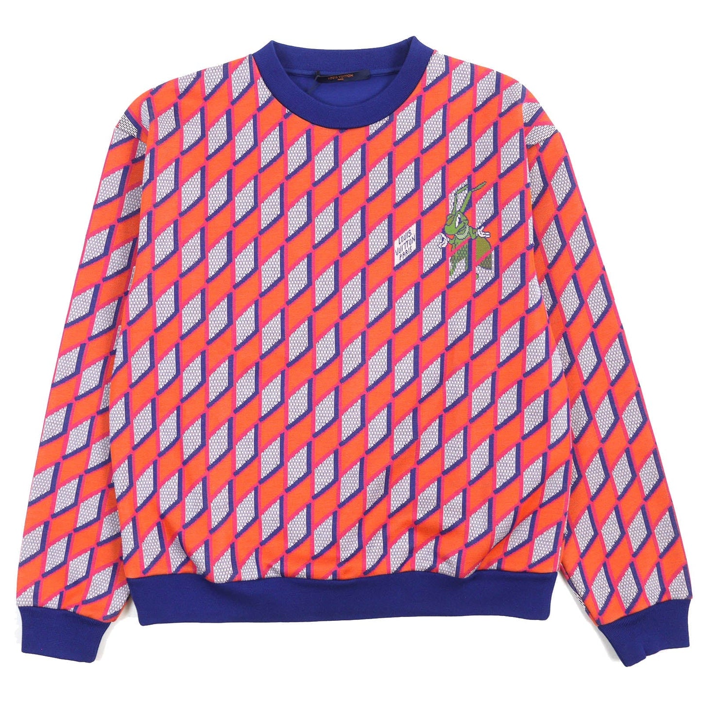 LOUIS VUITTON sweat Main: 100% cotton Orange blue mens M