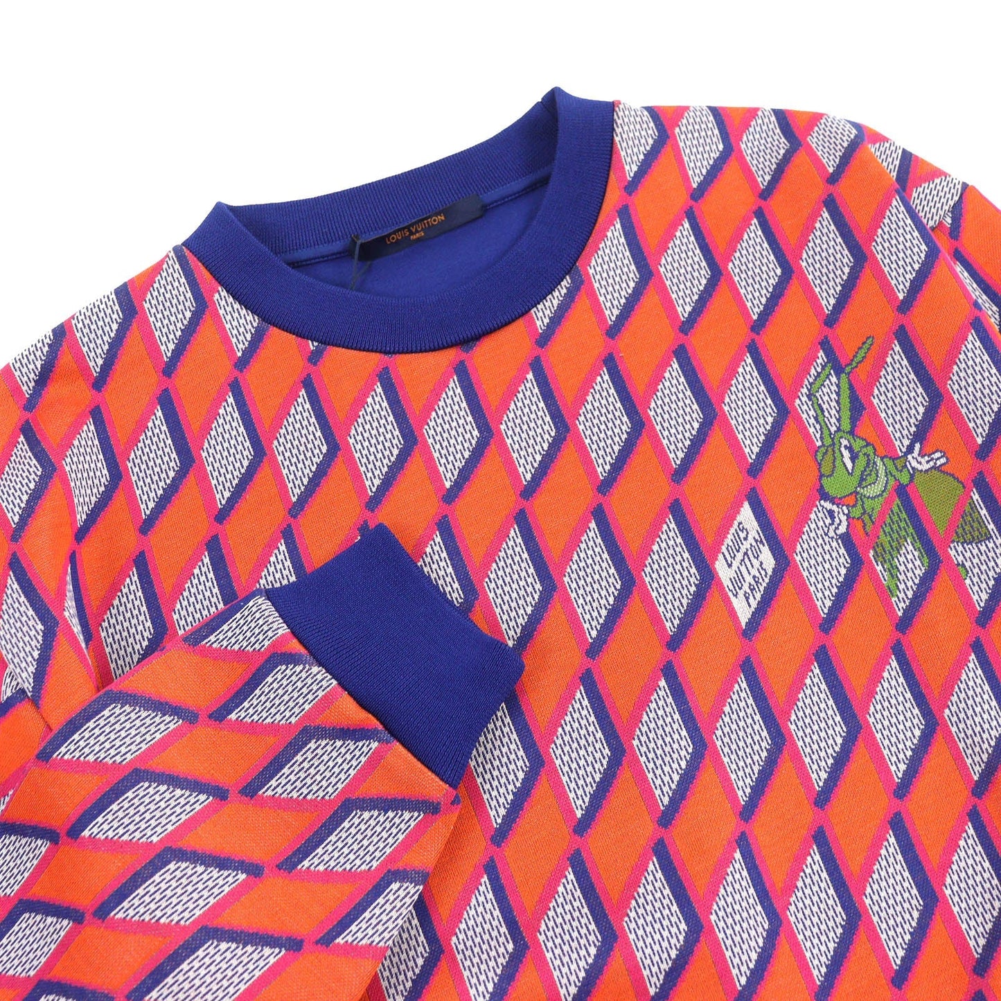 LOUIS VUITTON sweat Main: 100% cotton Orange blue mens M