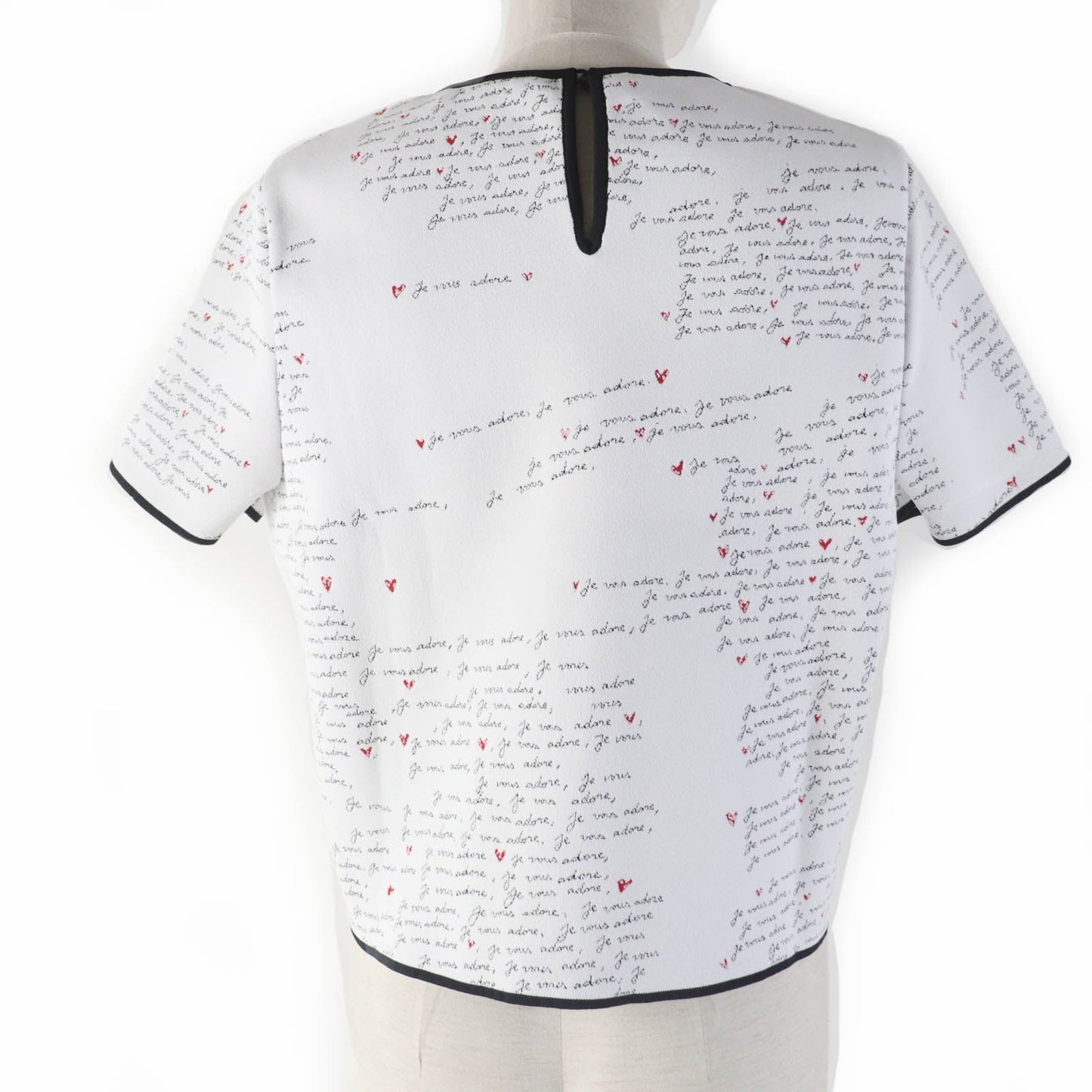 Christian Dior Short sleeve knit 454S36AM552 Main: 57% rayon, 29% nylon, 12% polyester, 2% polyurethane White type Je Vous Adore Technical Women 42