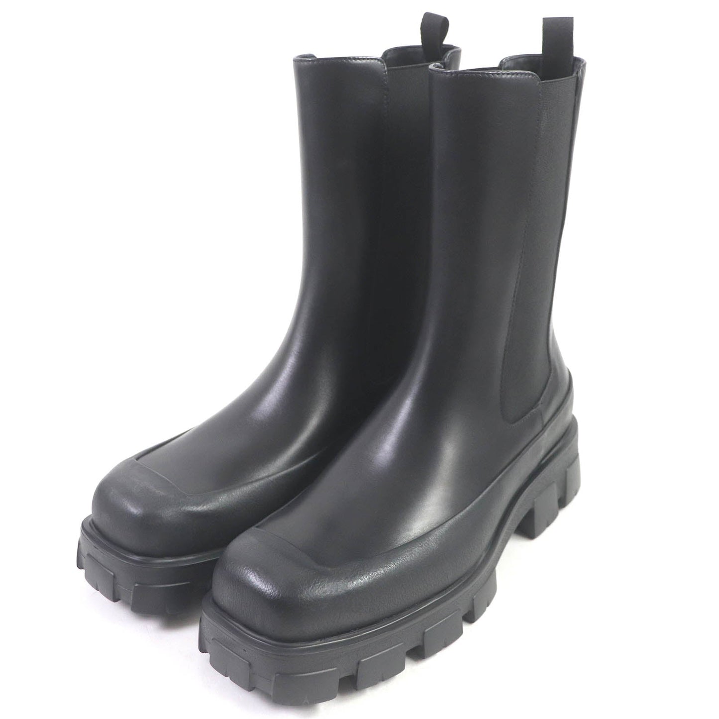 PRADA boots 2UG007 Main: Leather black monolith mens 10