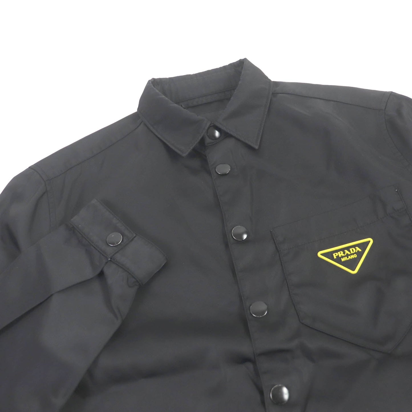 PRADA Blouson SC520 Main: 100% polyamide (nylon) black Re-Nylon Shirt mens S