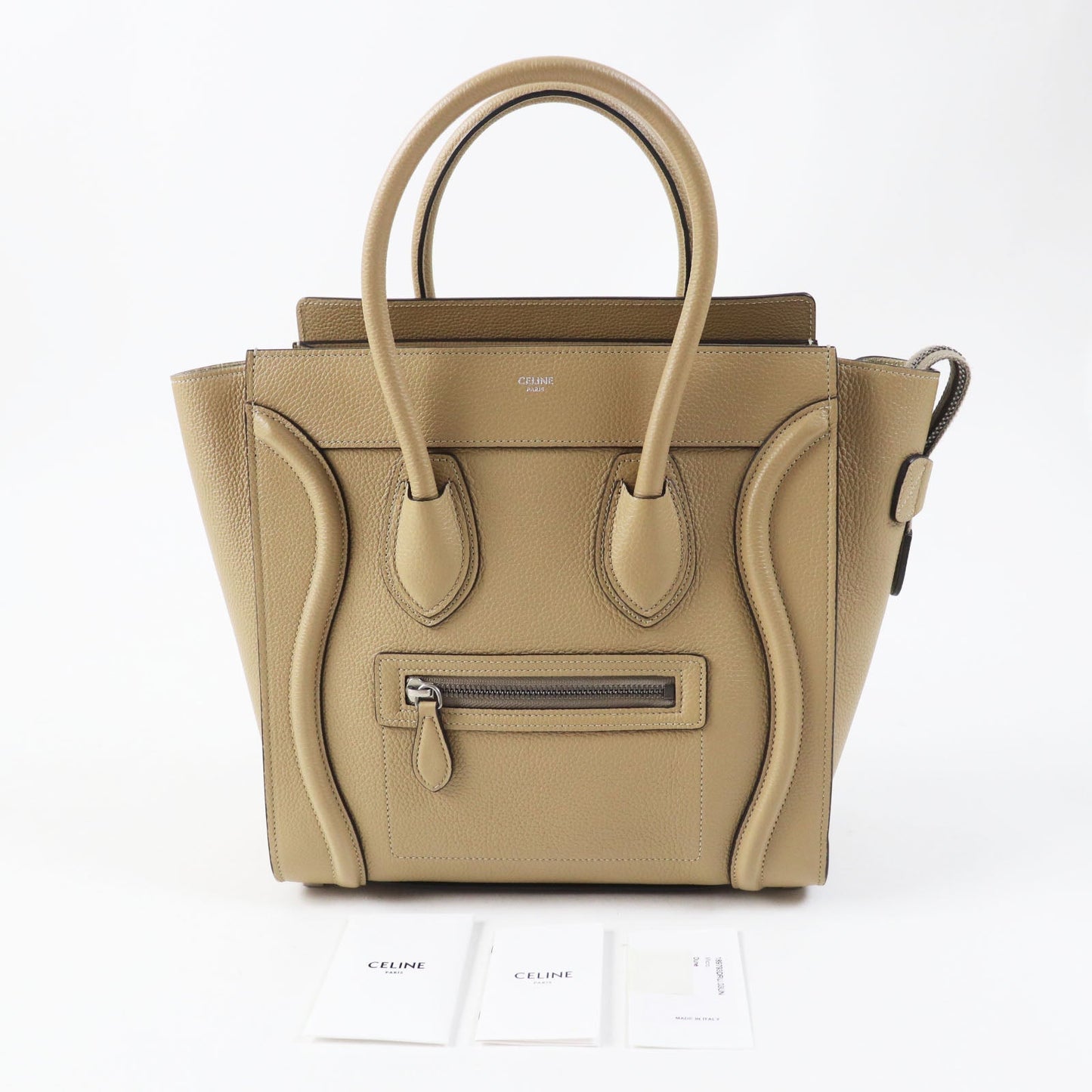 CELINE Handbag 18979 Main: Calfskin Dune Luggage micro shopper Women