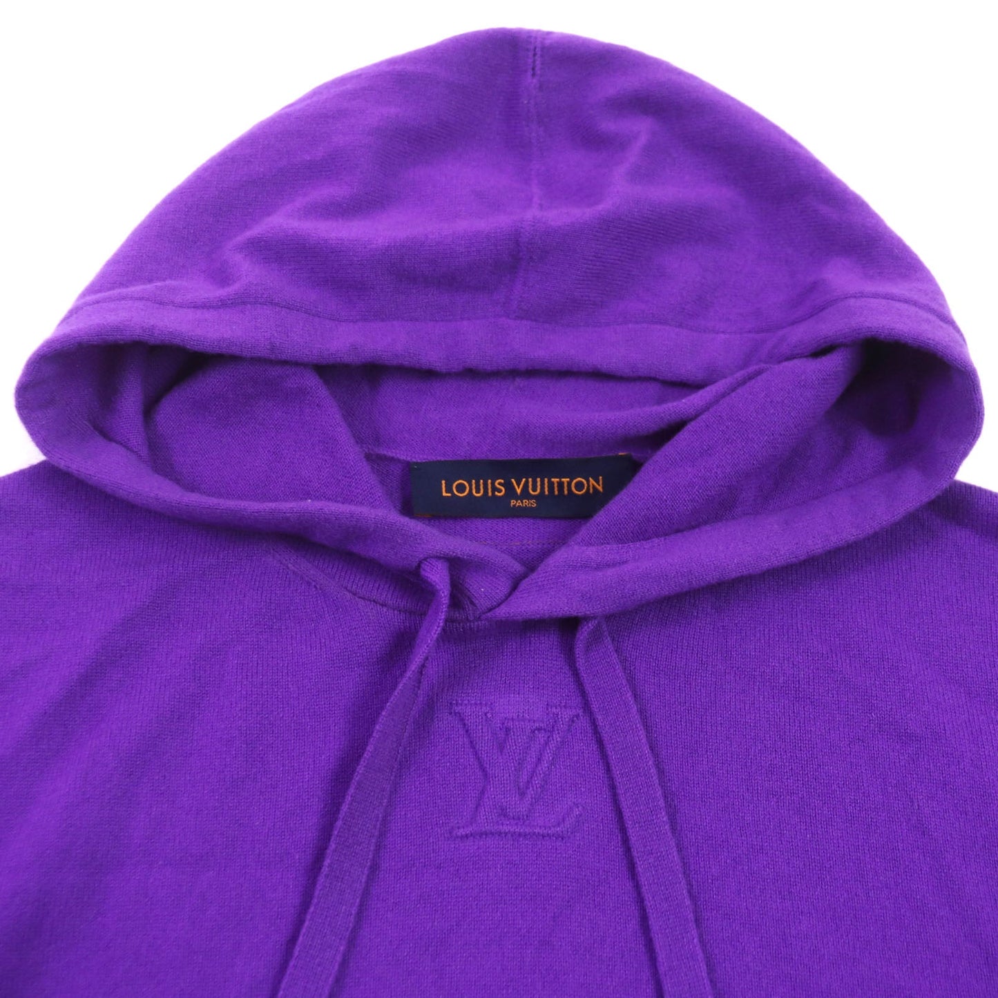 LOUIS VUITTON Hoodie Main: 98% cashmere, Main: 1% silk, Main: 1% nylon purple LV embossed mens S